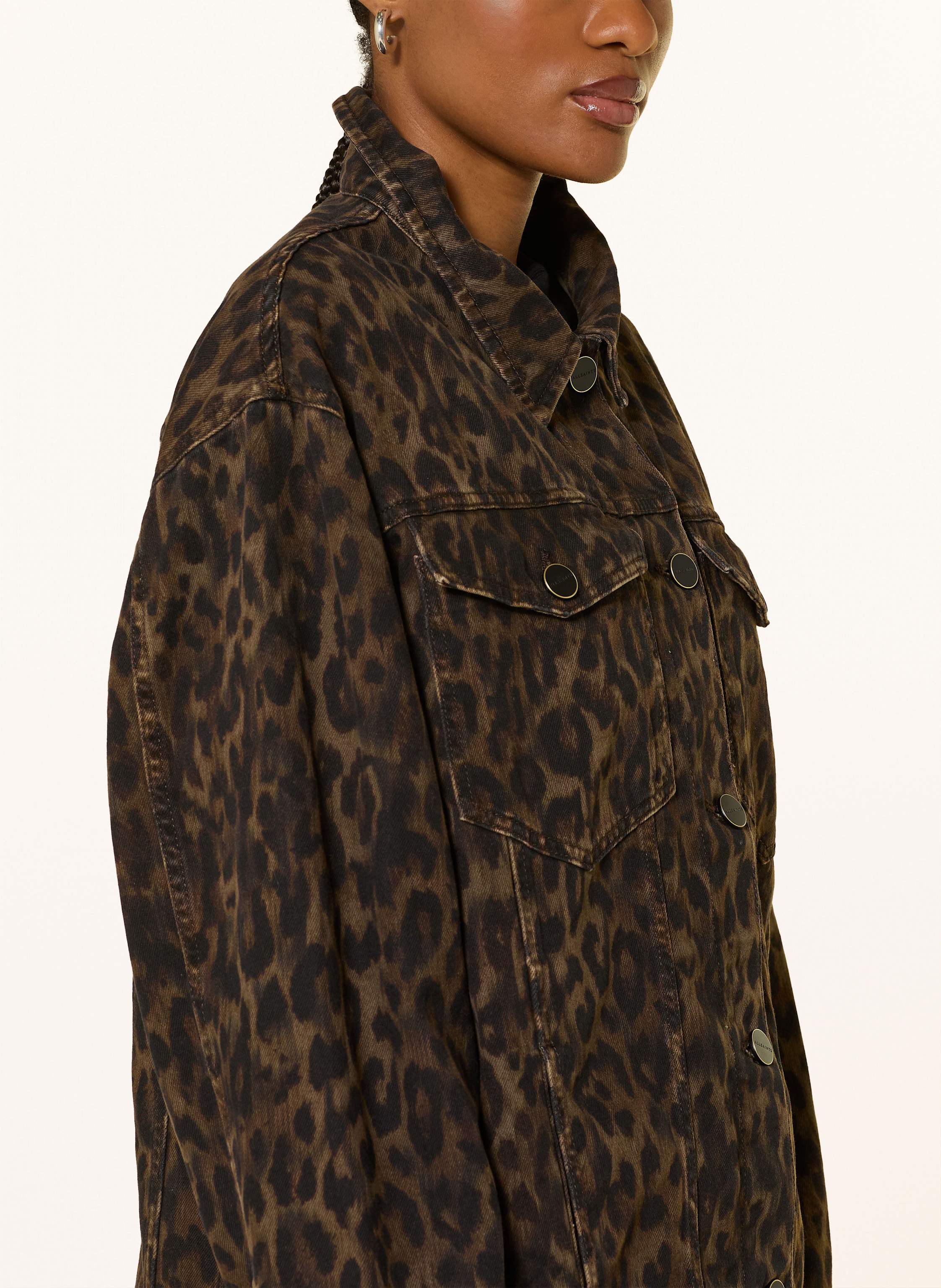 Thumbnail - Allsaints Oversized-Jeansjacke Willow braun