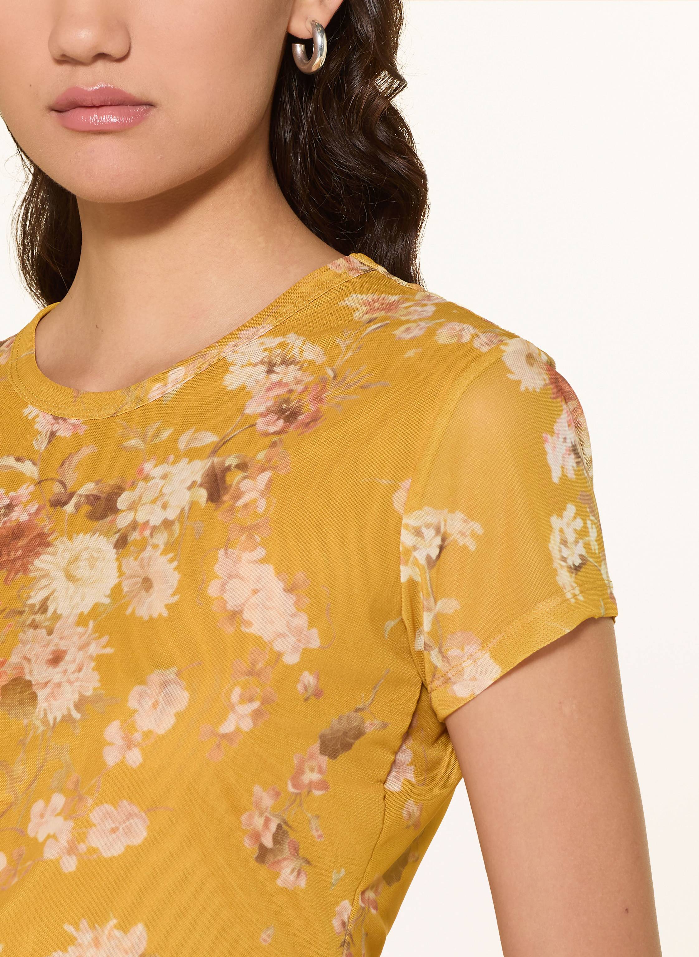 Thumbnail - Allsaints T-Shirt Ellie Aus Mesh gelb