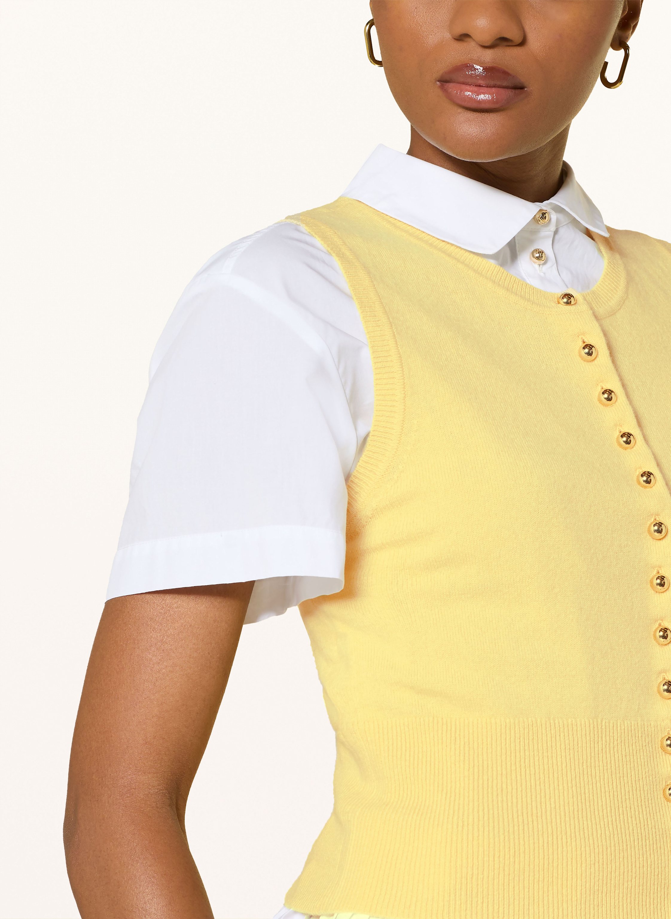 Thumbnail - Claudie Pierlot Strickweste gelb