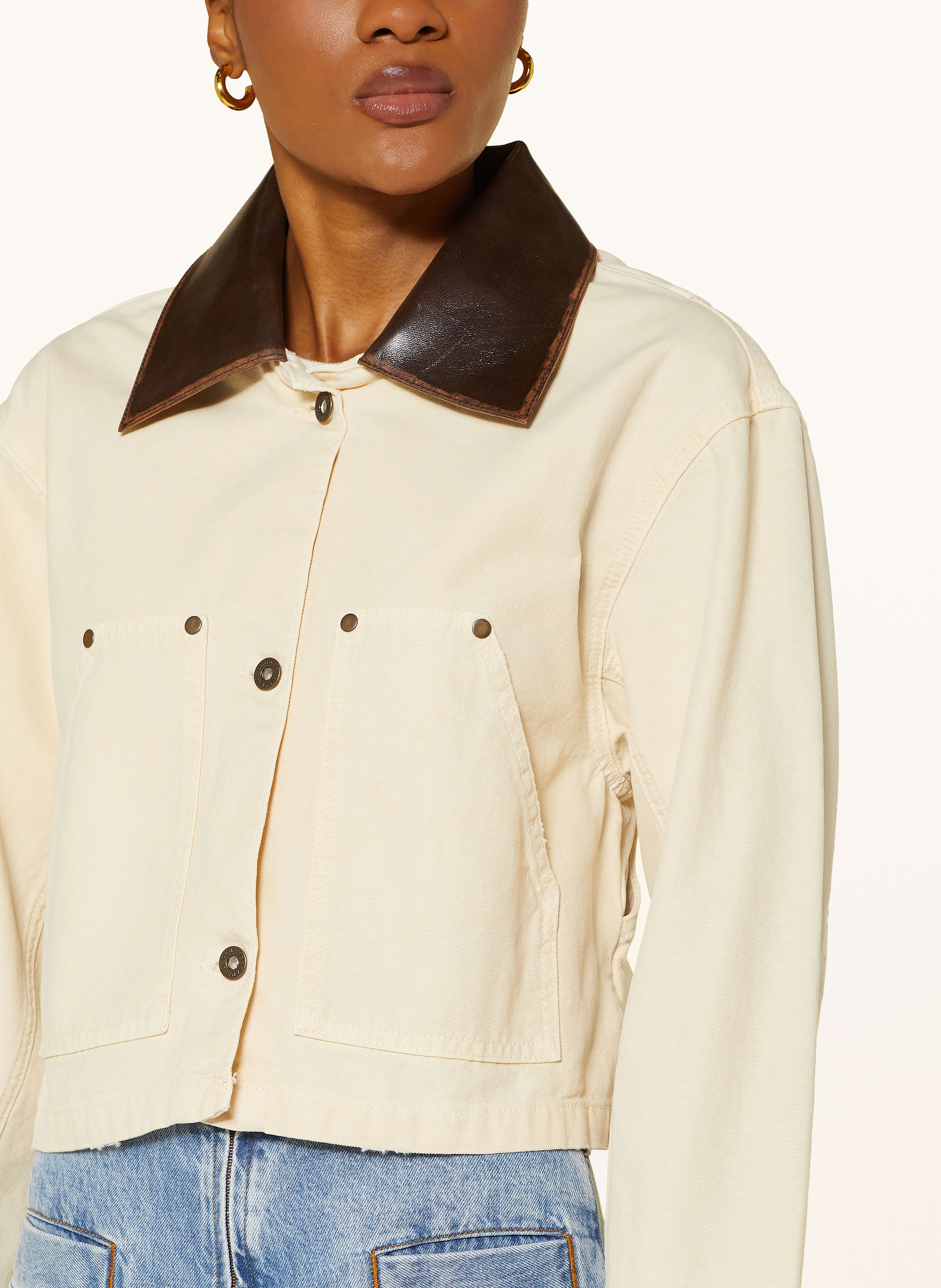 Thumbnail - Sandro Jeansjacke weiss