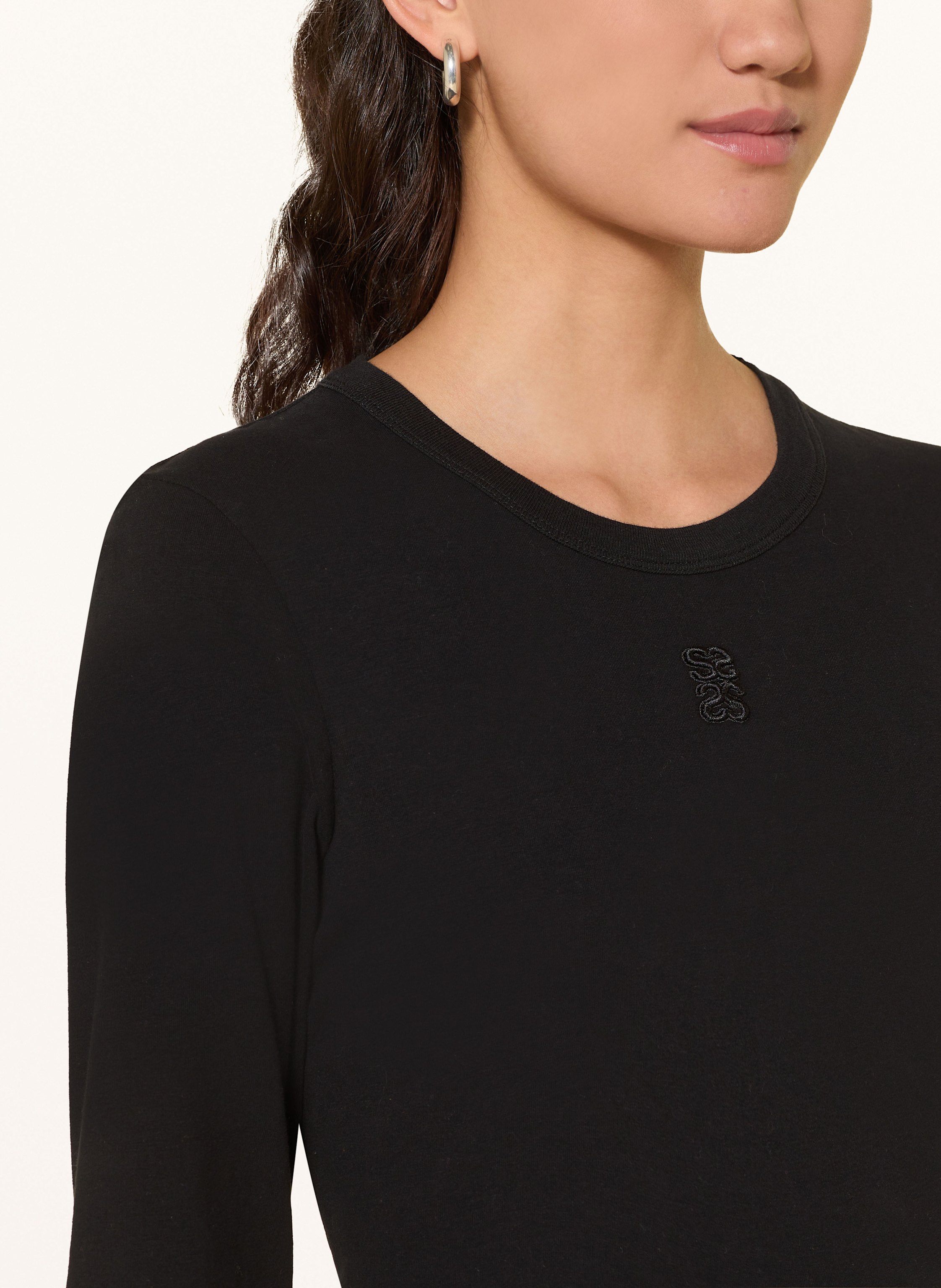 Thumbnail - Sandro Cropped-Longsleeve schwarz