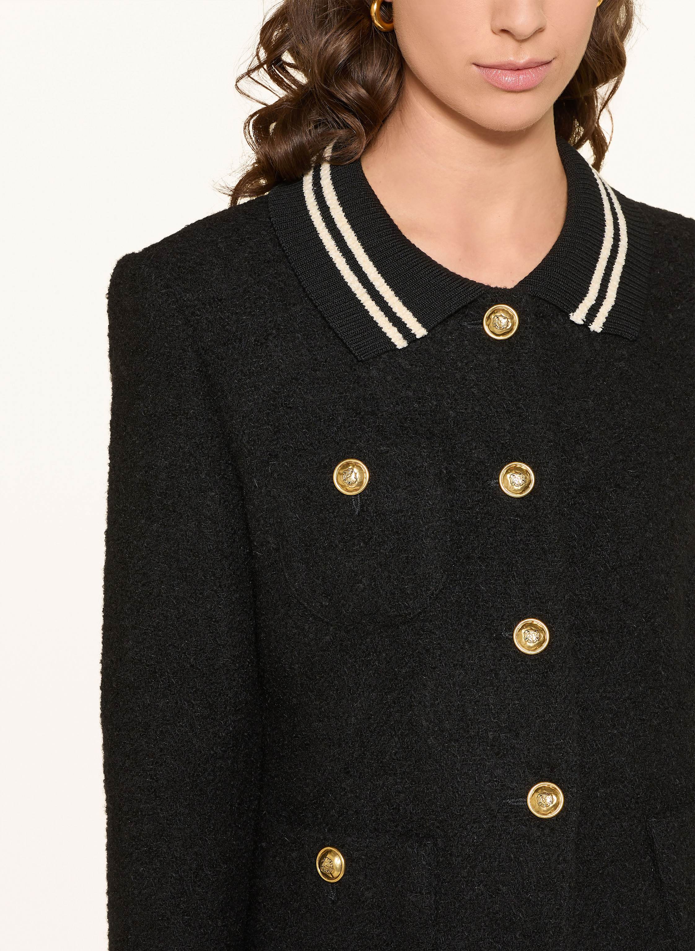 Thumbnail - Sandro Bouclé-Jacke schwarz