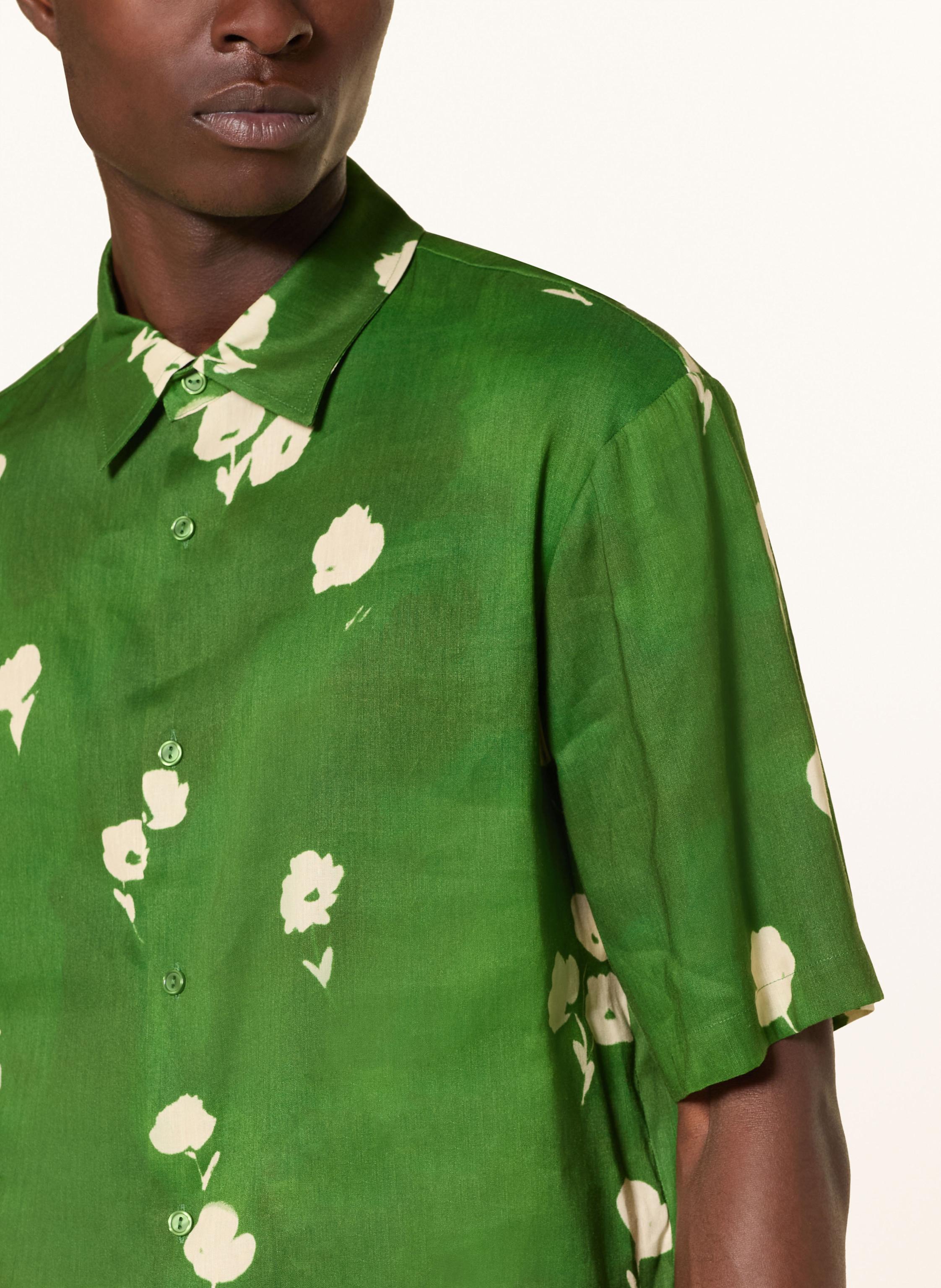 Thumbnail - Sandro Kurzarm-Hemd Comfort Fit Mit Leinen gruen