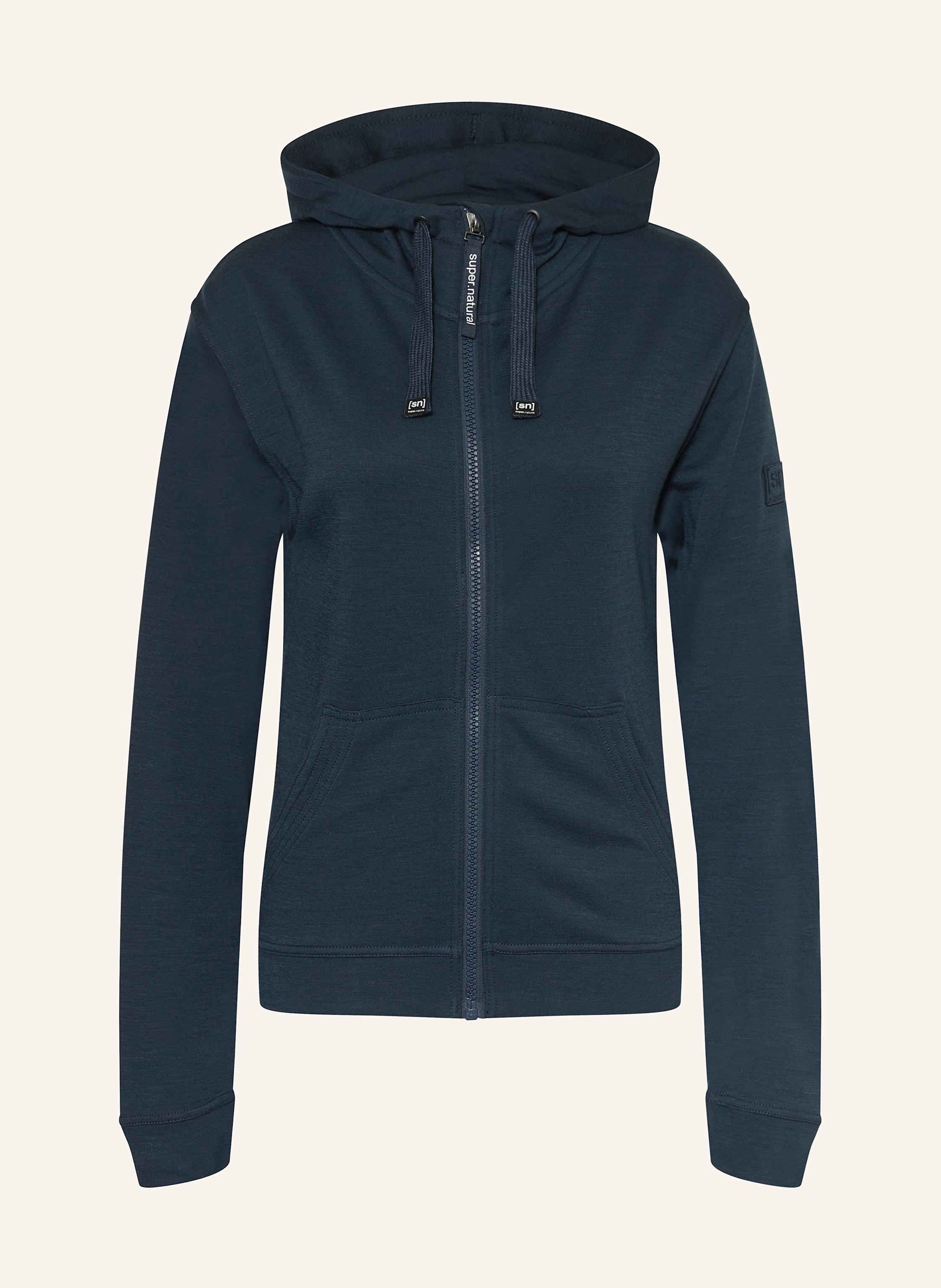 Super.Natural Sweatjacke Solution Bio Mit Merinowolle blau