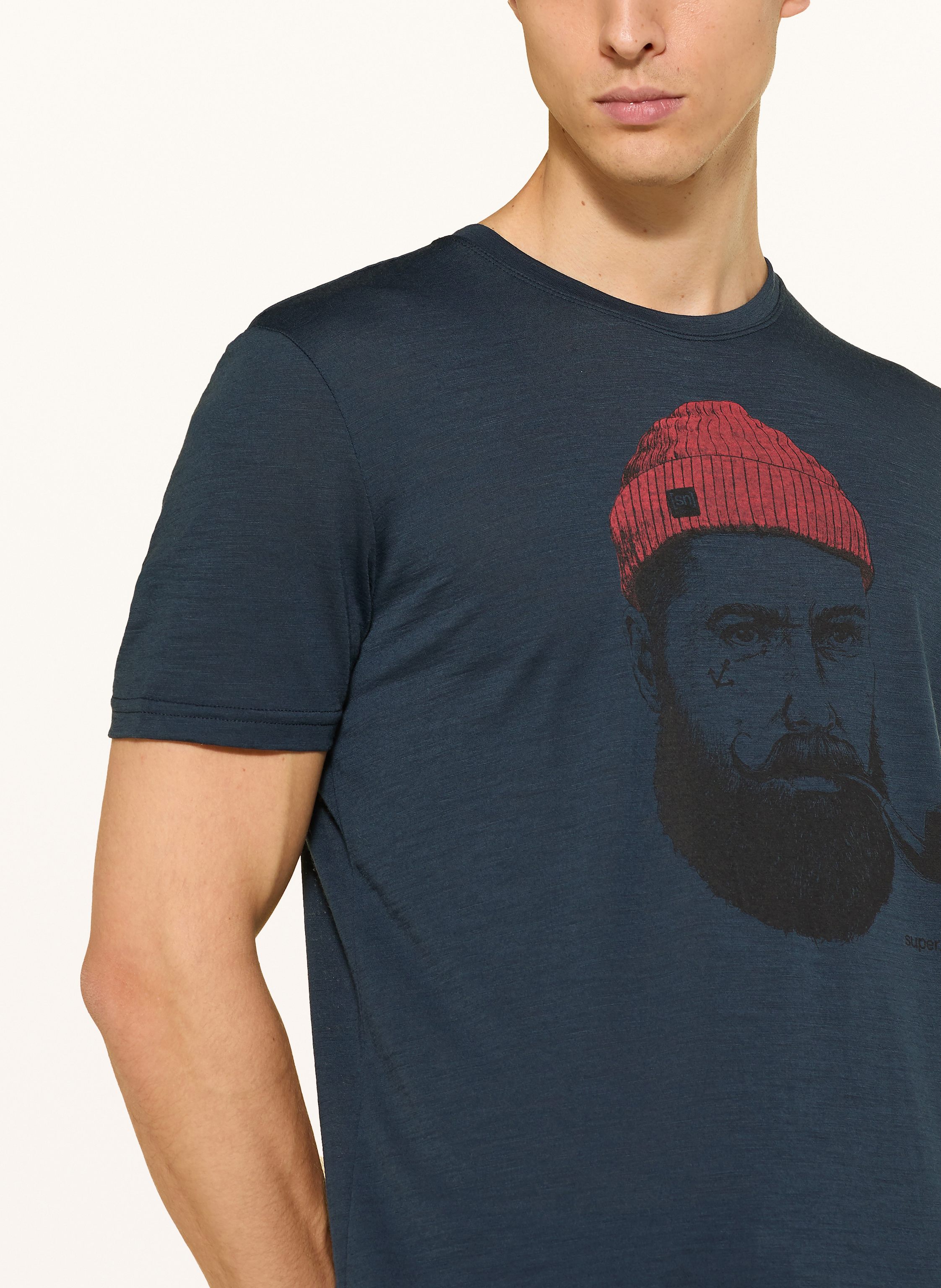 Thumbnail - Super.Natural T-Shirt Sailor Mit Merinowolle blau