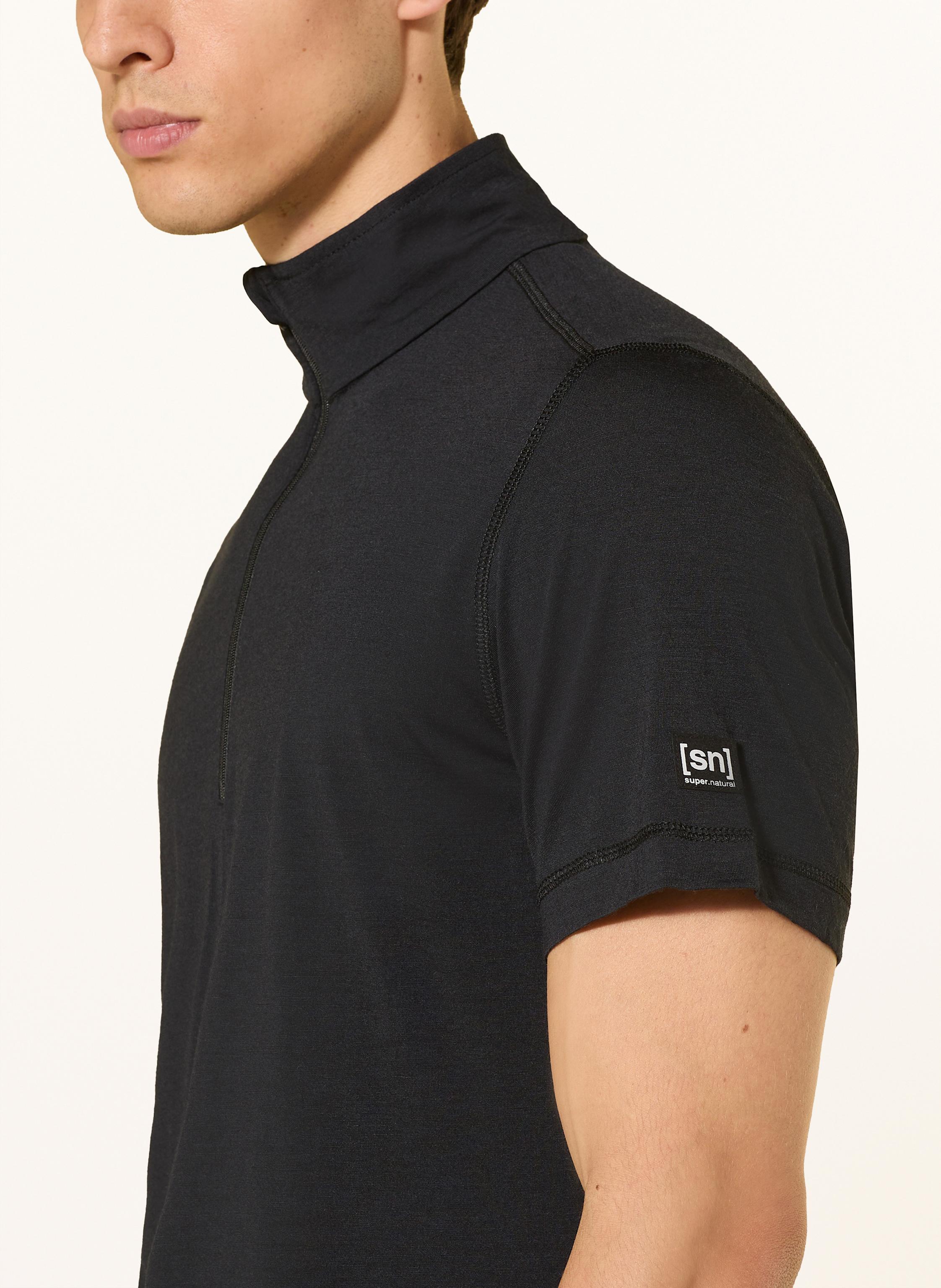 Thumbnail - Super.Natural Funktions-Poloshirt tundra175 Mit Merinowolle schwarz