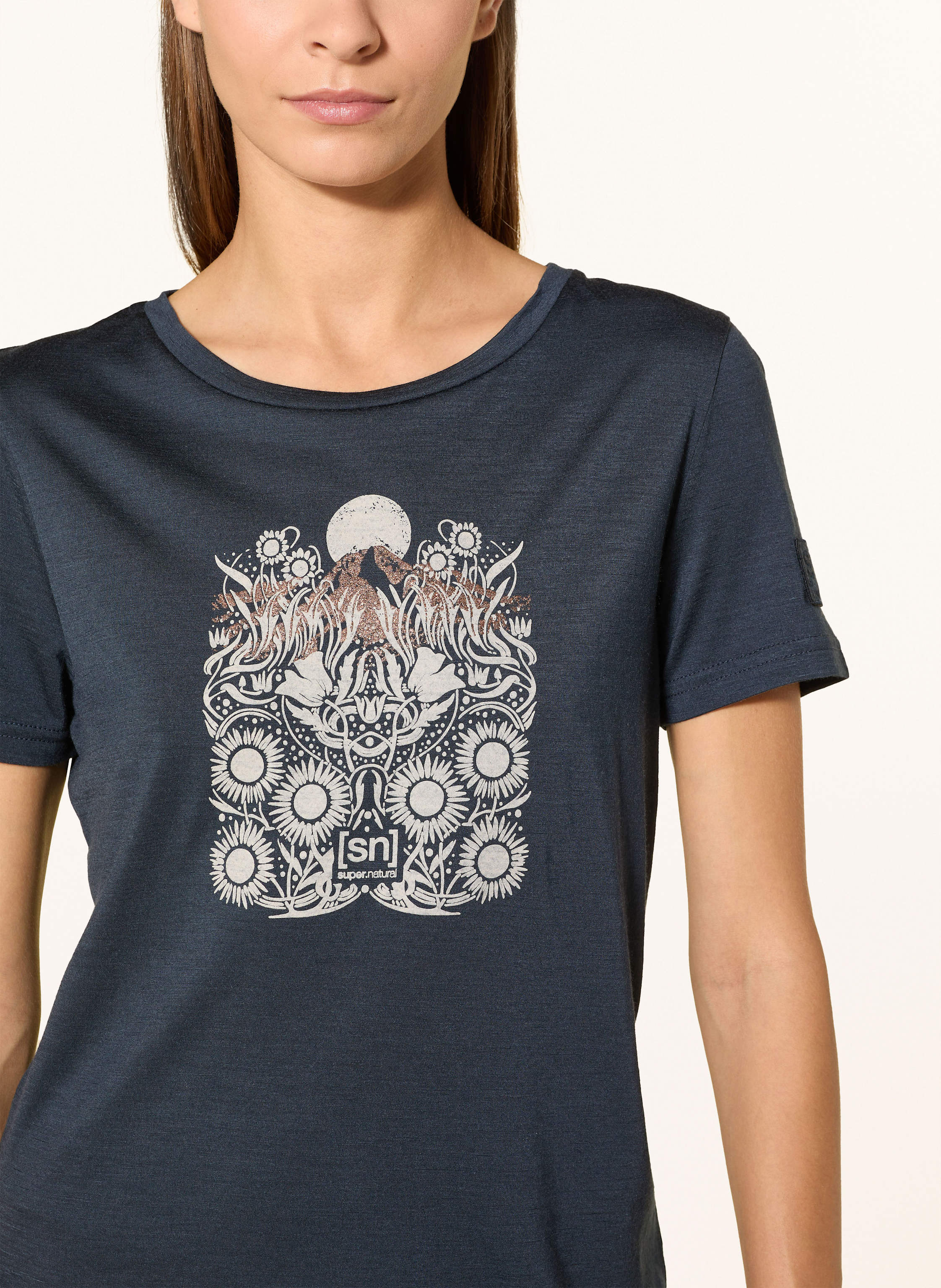 Thumbnail - Super.Natural T-Shirt Mount Flower Mit Wolle blau