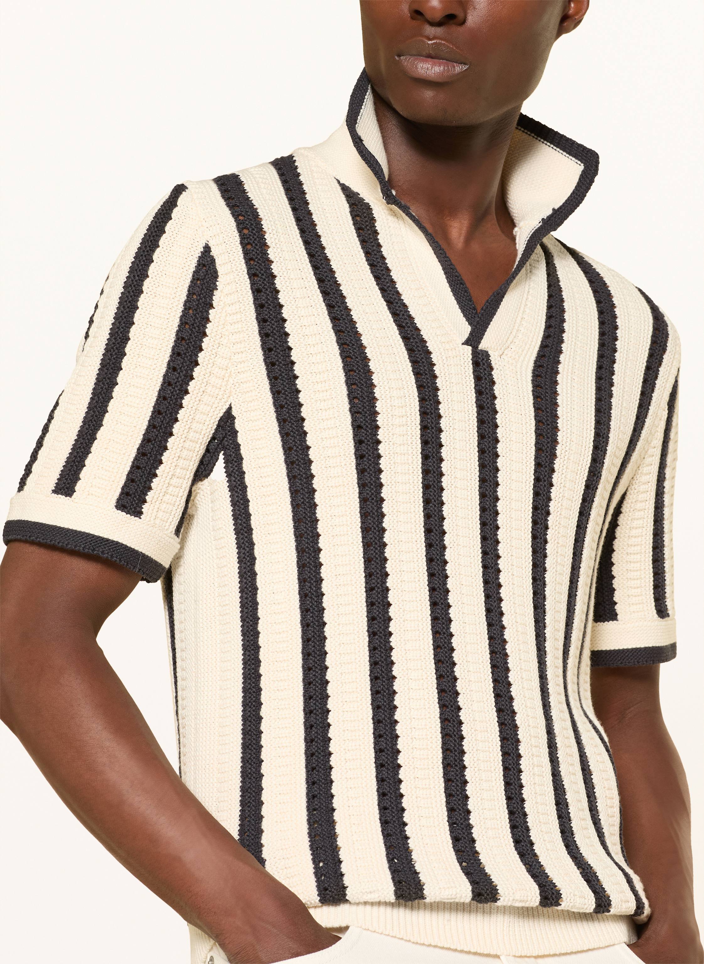 Thumbnail - Reiss Strick-Poloshirt Duncan weiss