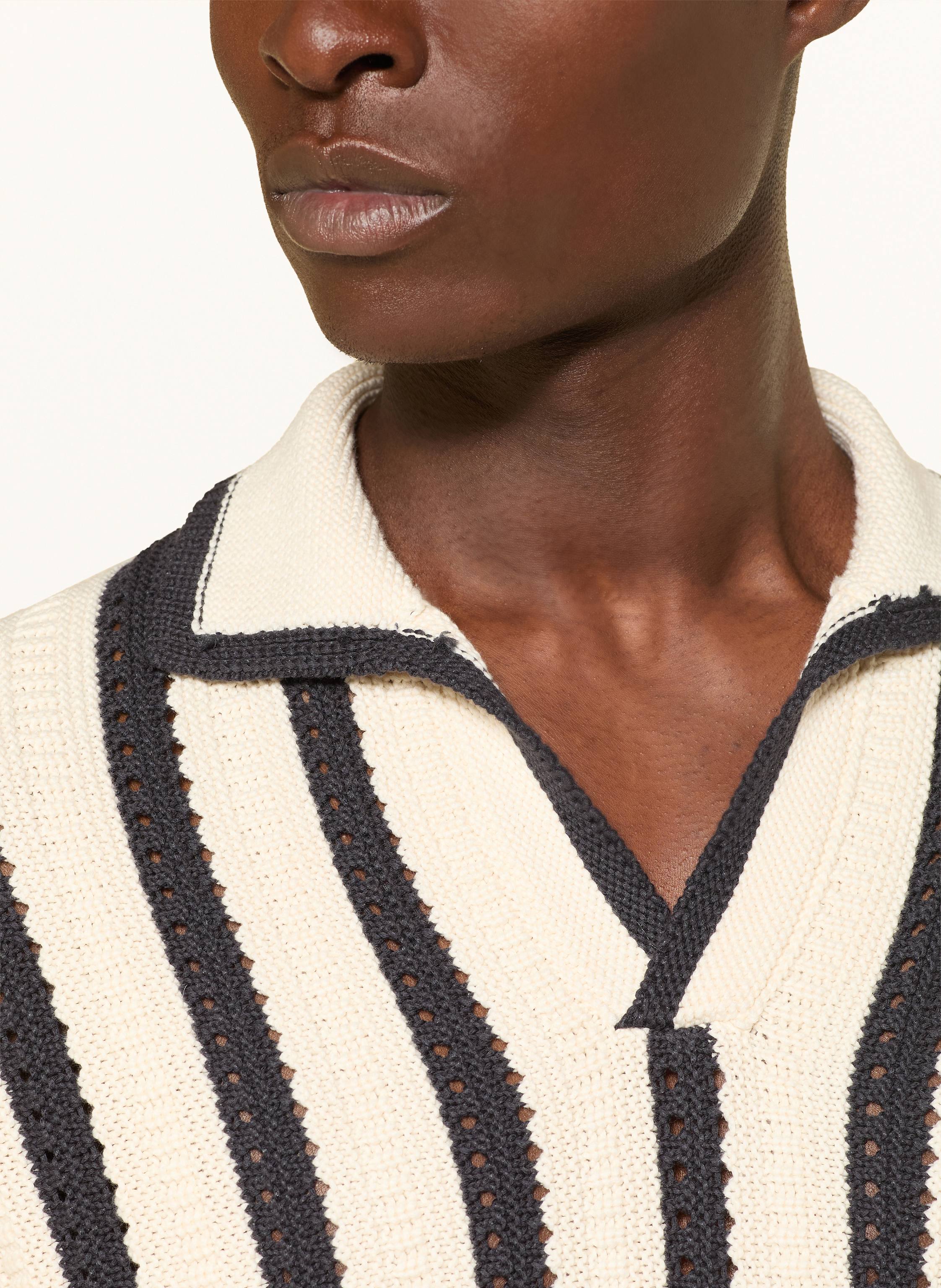 Thumbnail - Reiss Strick-Poloshirt Duncan weiss