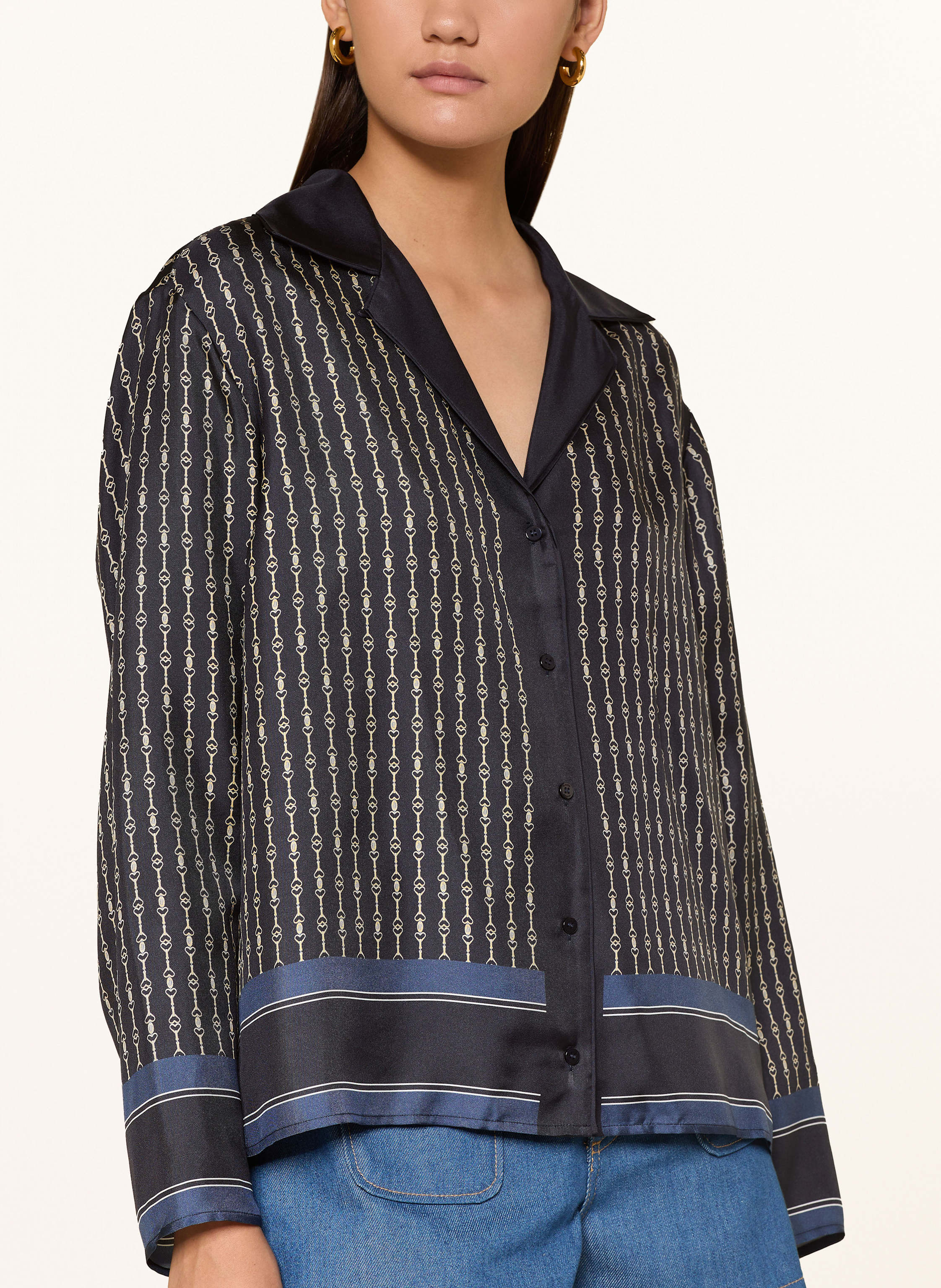 Thumbnail - Claudie Pierlot Seidenbluse schwarz