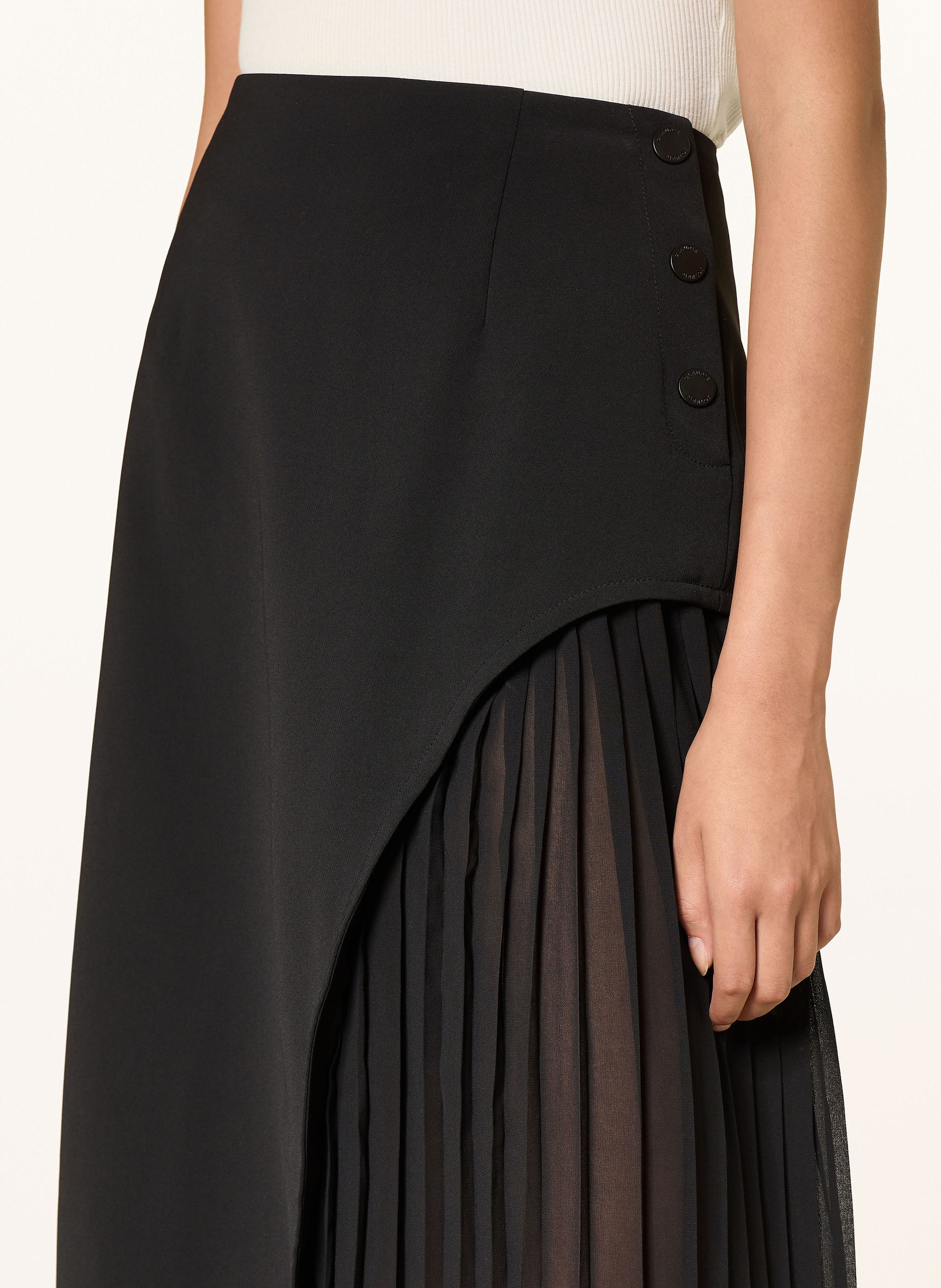 Thumbnail - Claudie Pierlot Rock Mit Plissees schwarz