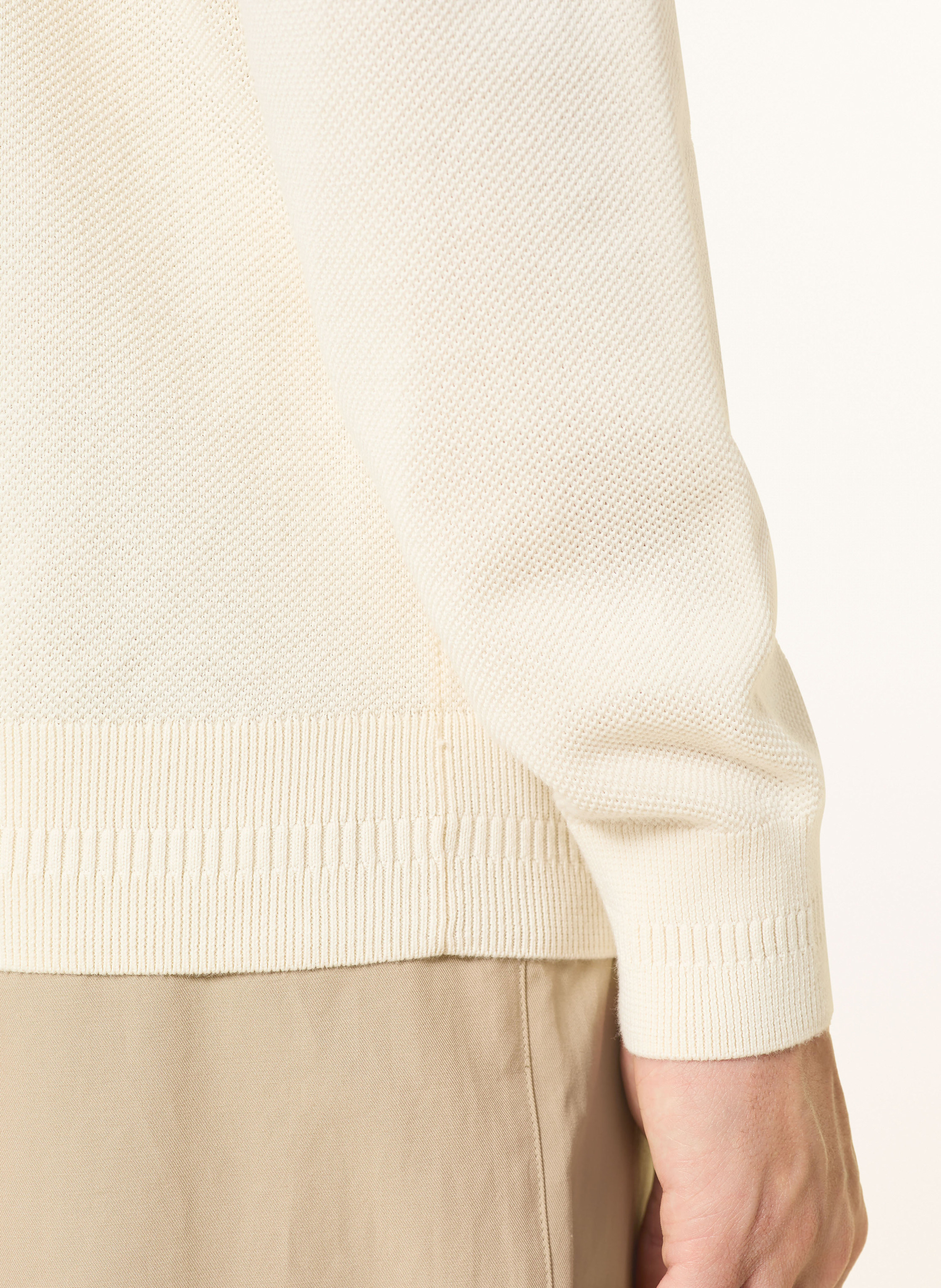 Thumbnail - Fred Perry Piqué-Pullover weiss