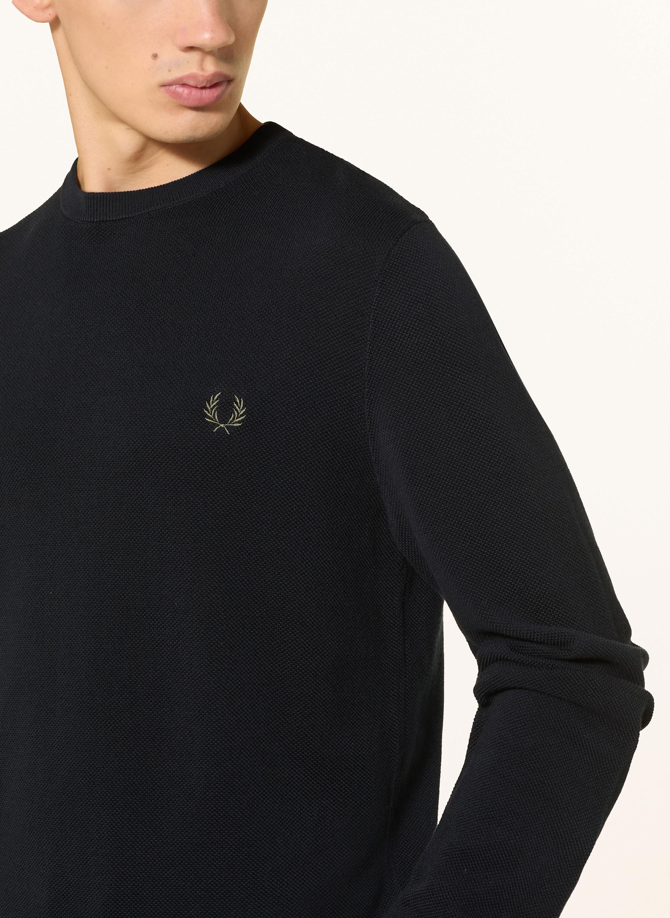 Thumbnail - Fred Perry Piqué-Pullover blau