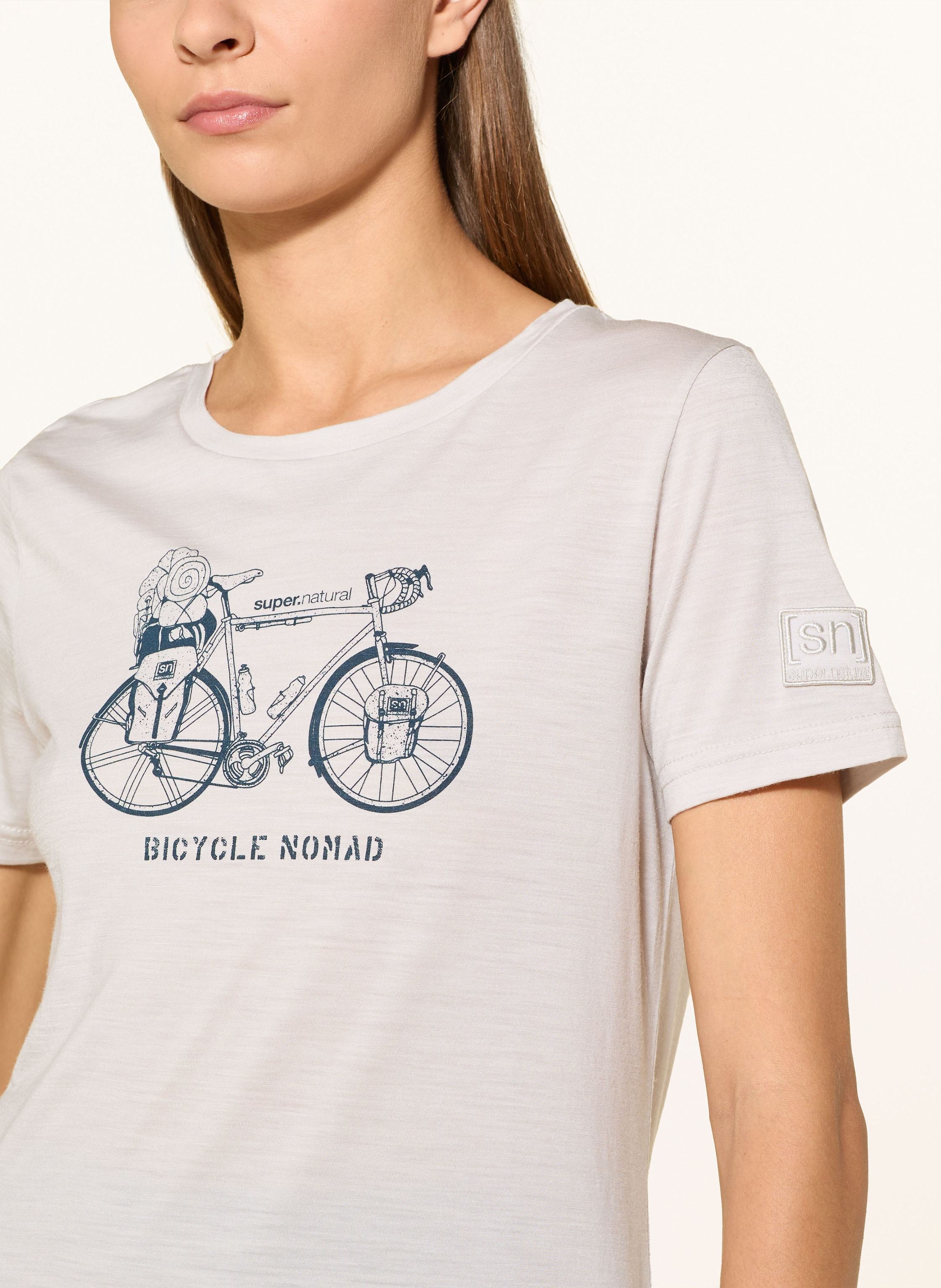 Thumbnail - Super.Natural T-Shirt Bicycle Wander Bio Mit Merinowolle weiss