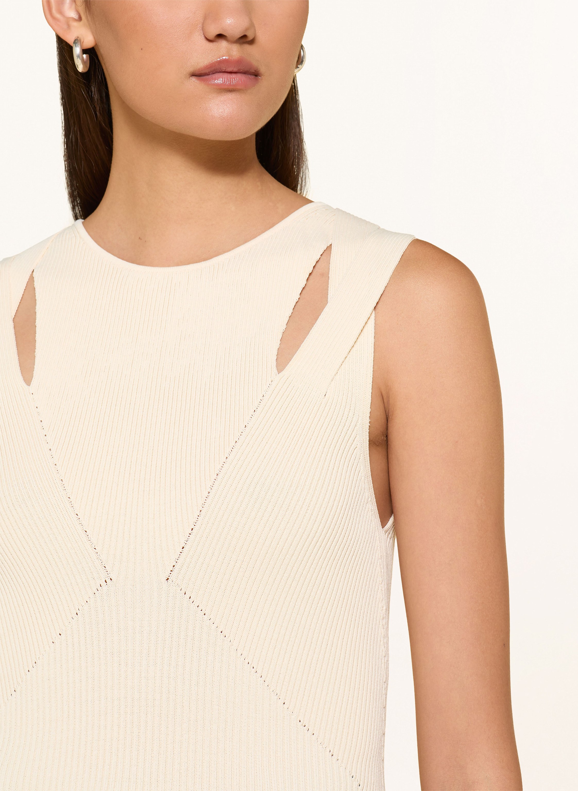 Thumbnail - Reiss Strickweste Rhylee Mit Cut-Outs beige