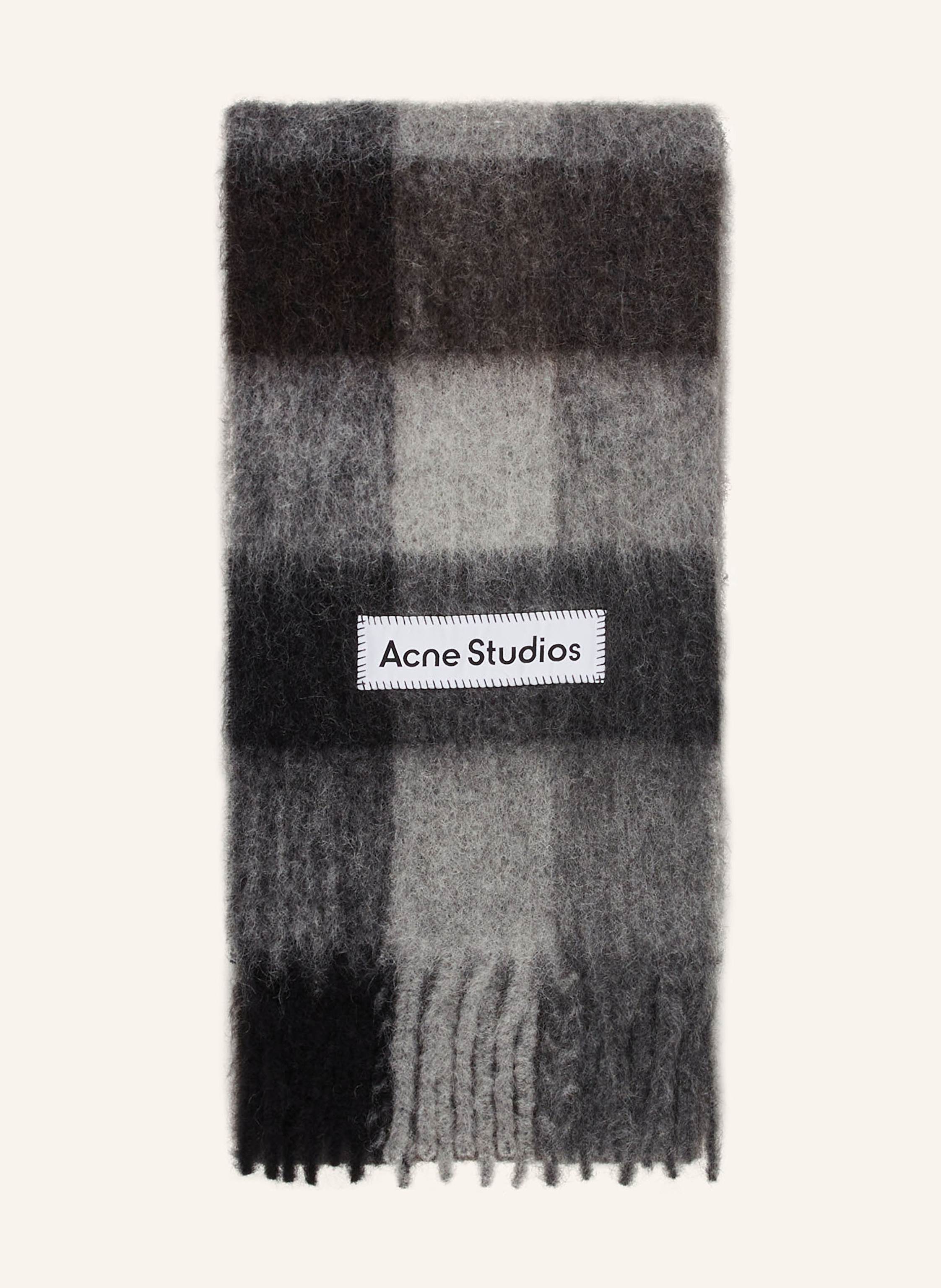 Acne Studios Acne Studios Schal Mit Alpaka schwarz in DUNKELGRAU / GRAU