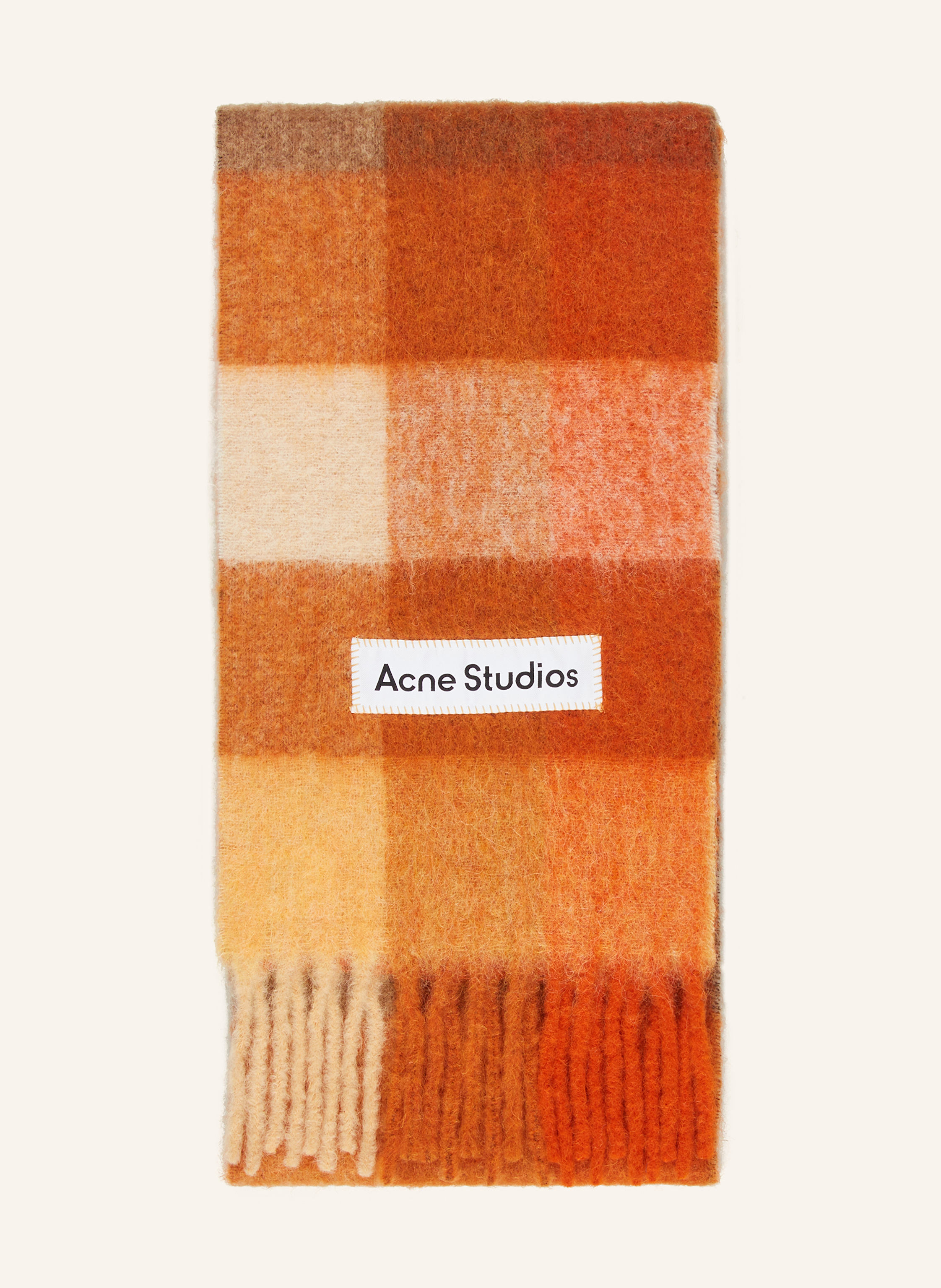 Acne Studios Acne Studios Schal Mit Alpaka orange in ORANGE / HELLORANGE / DUNKELORANGE