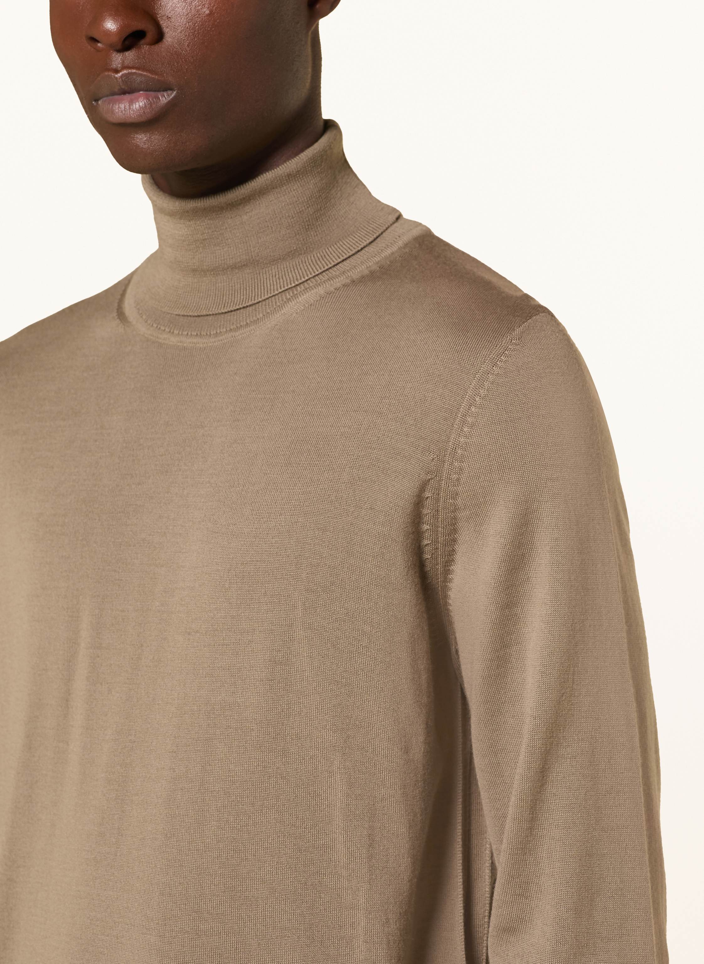 Thumbnail - Boss Rollkragenpullover Musso grau