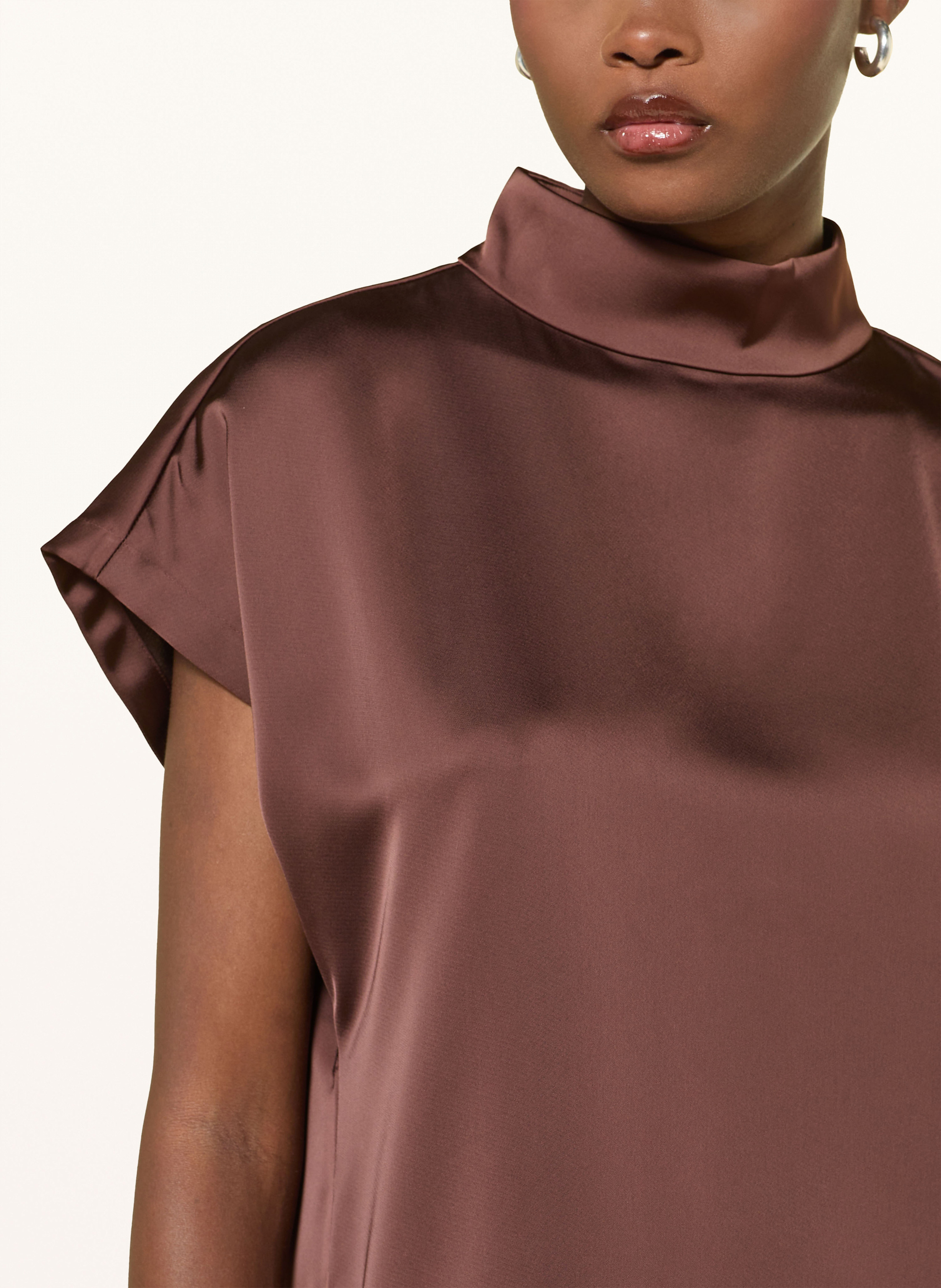 Thumbnail - Hugo Blusentop Caneli-1 Aus Satin braun