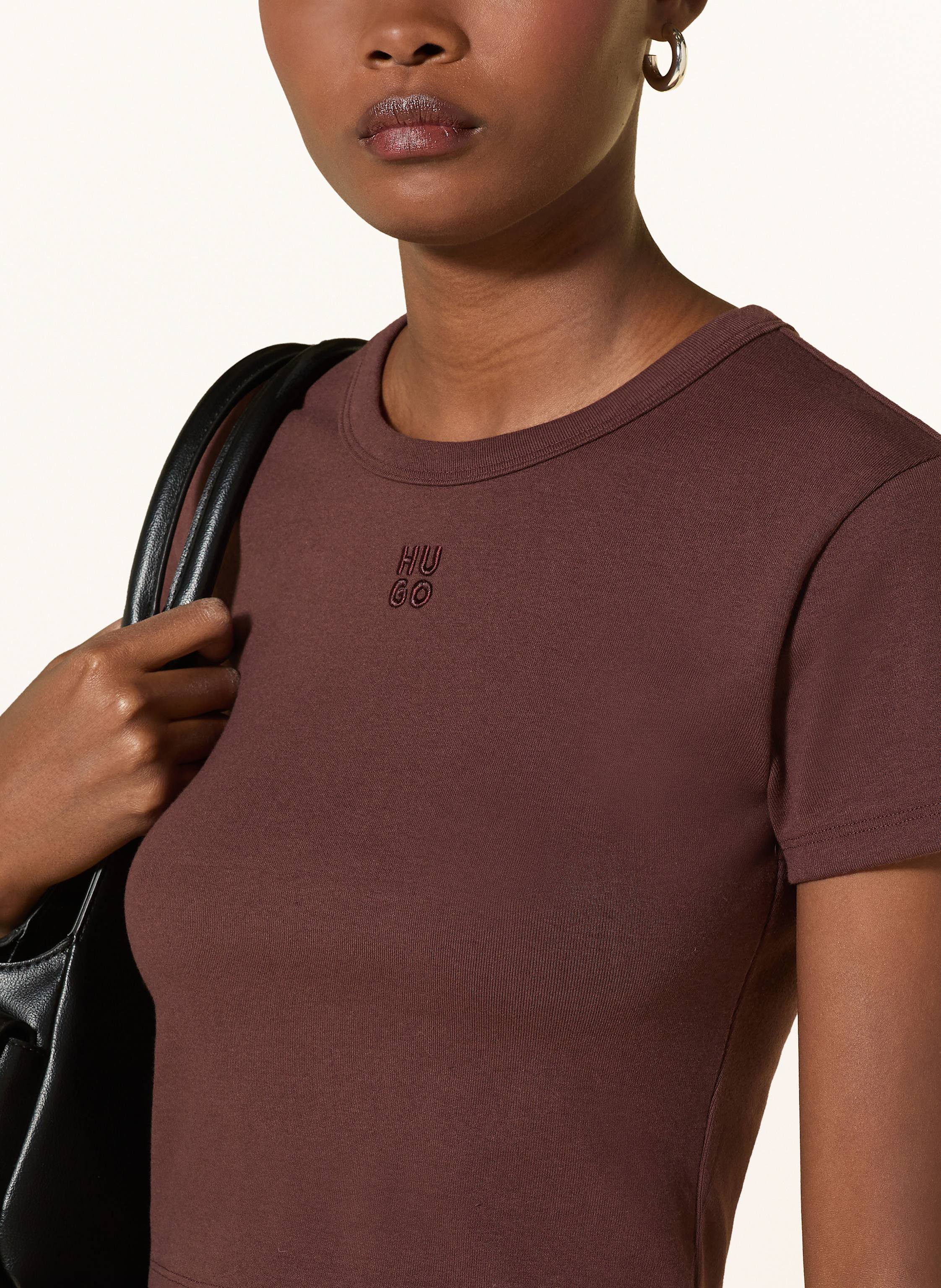 Thumbnail - Hugo Cropped-Shirt Delanor braun