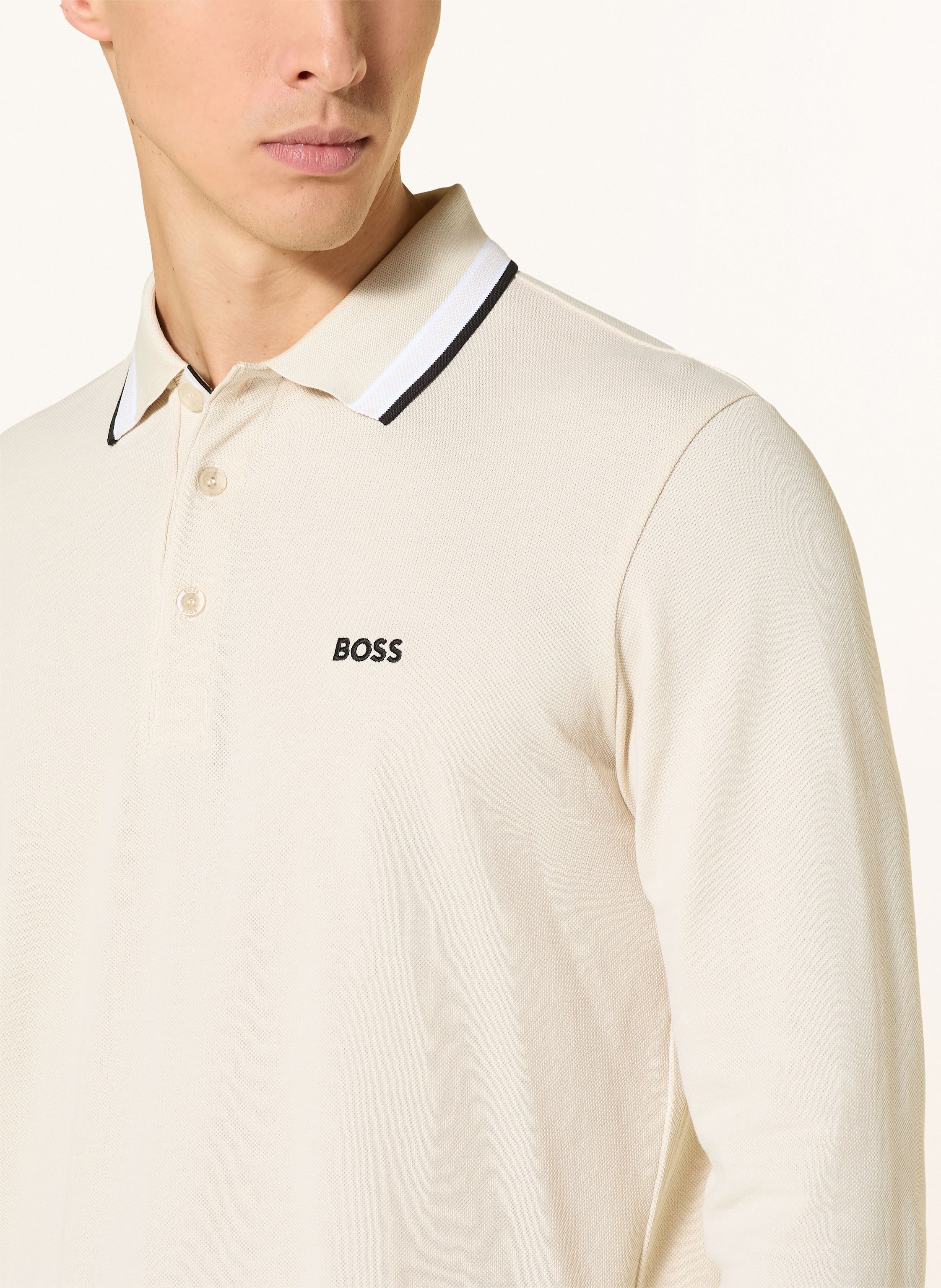 Thumbnail - Boss Piqué-Poloshirt Plisy Regular Fit beige
