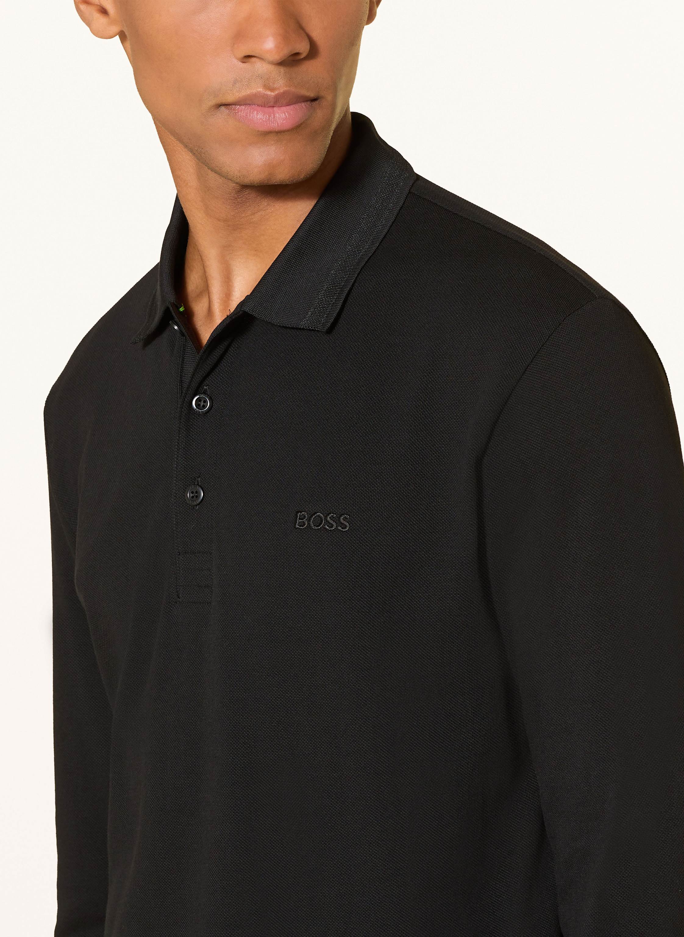 Thumbnail - Boss Piqué-Poloshirt Plisy Regular Fit schwarz