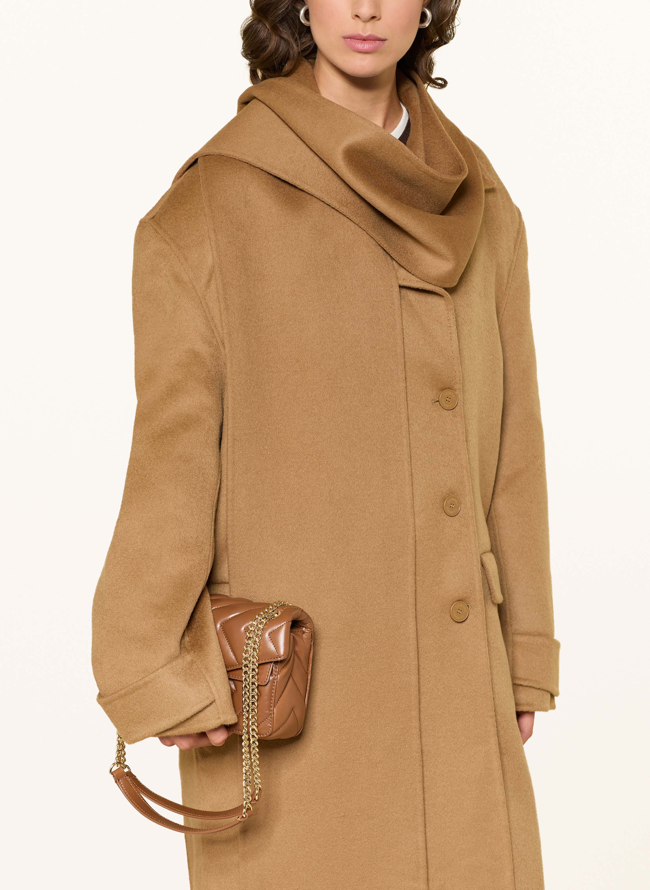 Thumbnail - Sandro Cabanmantel Mit Abnehmbarem Schal braun