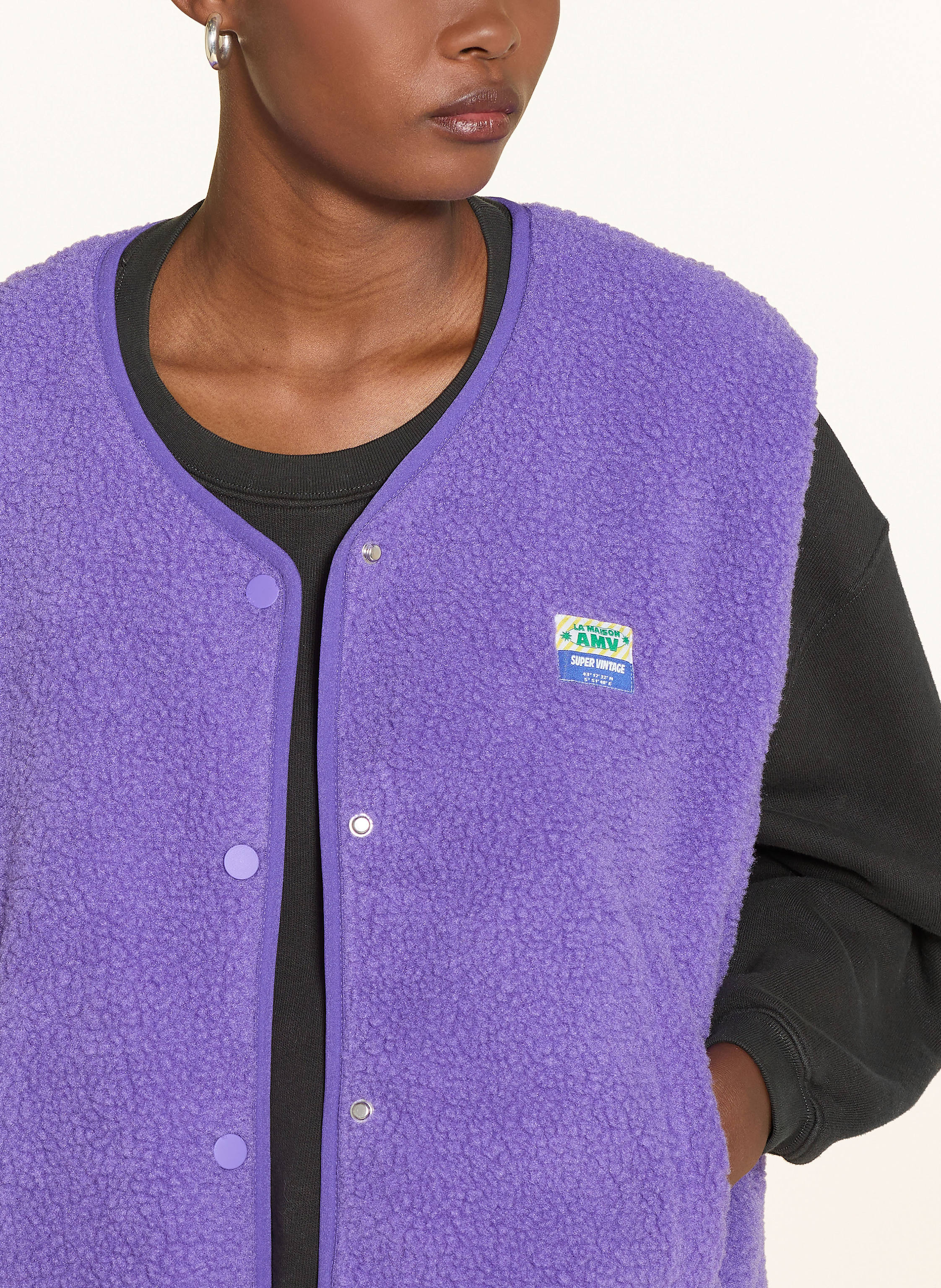 Thumbnail - American Vintage Teddyfell-Weste lila