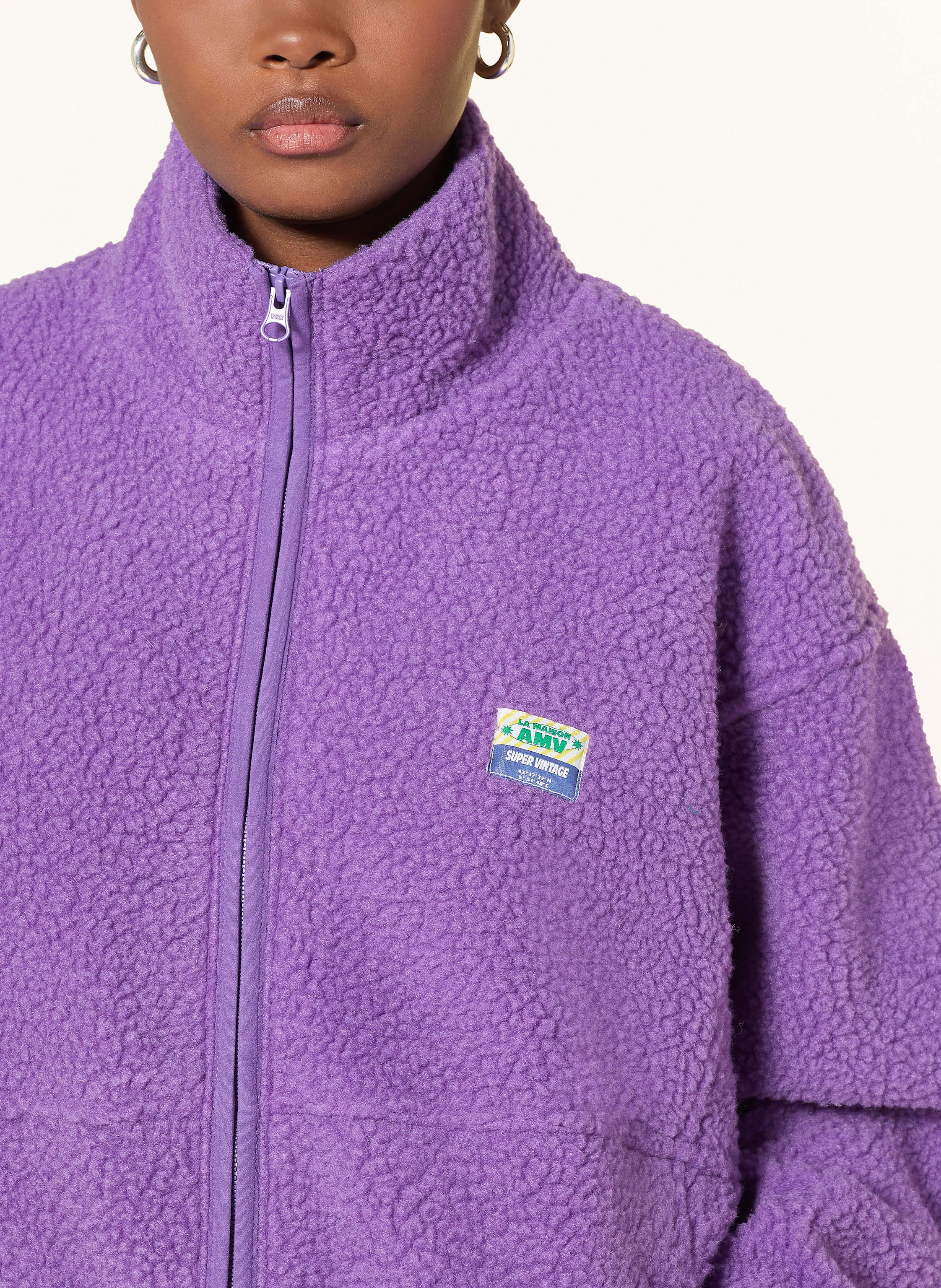 Thumbnail - American Vintage Teddyfell-Jacke Hoktown lila