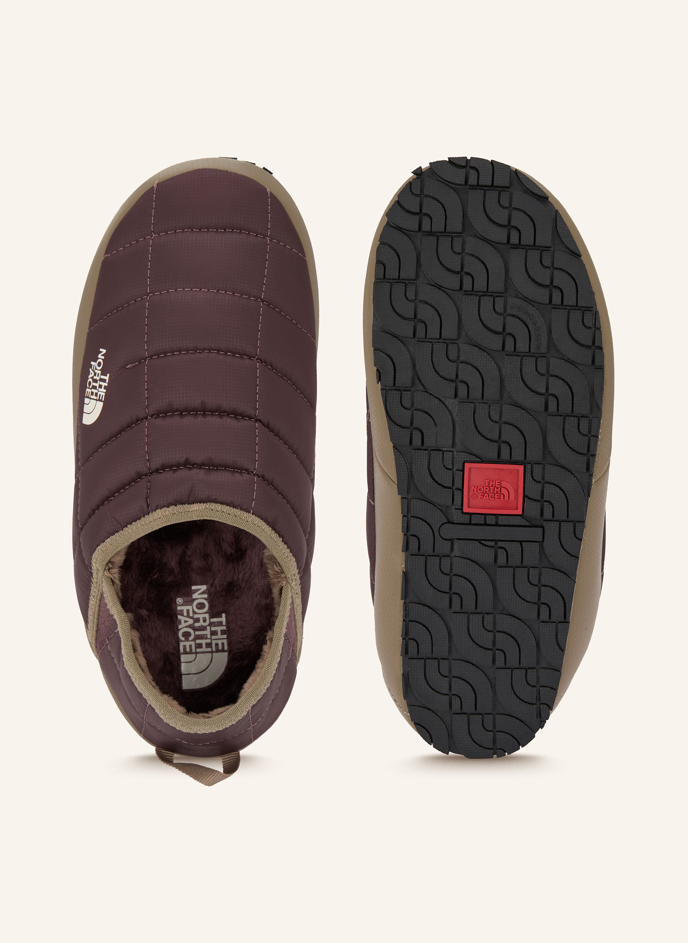 Thumbnail - The North Face Slipper Thermoball™ Traction Mit Kunstfell braun