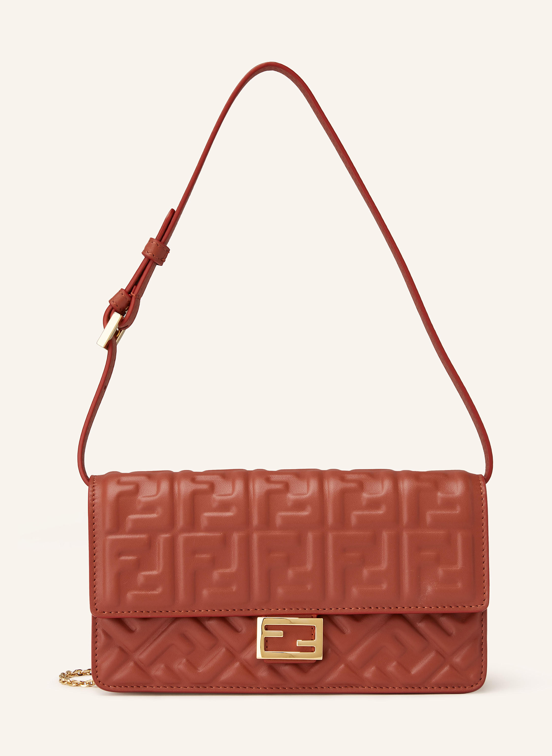 Fendi Fendi Geldbörse Baguette Zum Umhängen braun in COGNAC