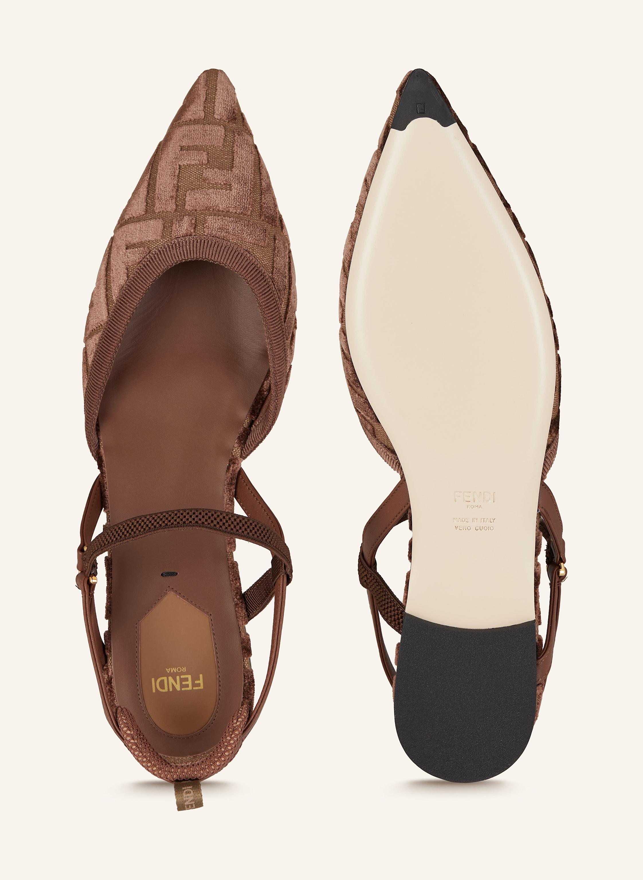 Thumbnail - Fendi Slingballerinas Colibrì Lite braun