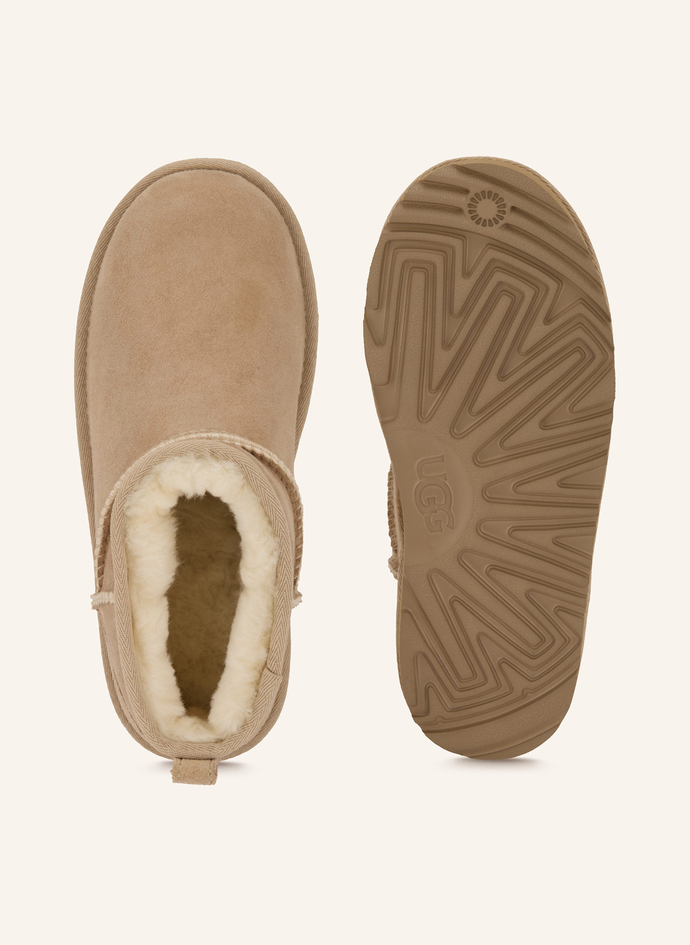 Thumbnail - Ugg Boots Classic Ultra Mini beige