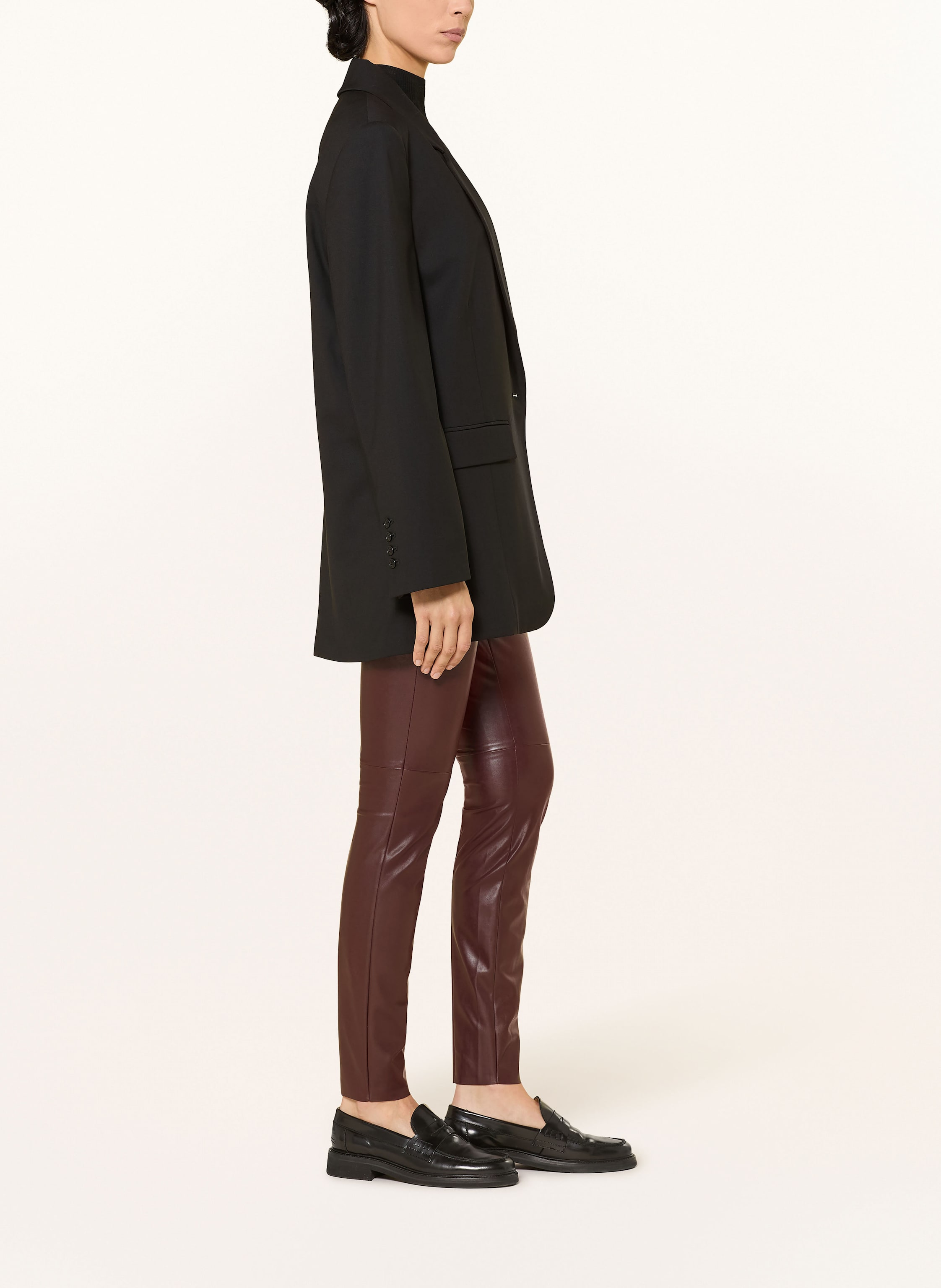 Thumbnail - Cambio Leggings Randa In Lederoptik rot