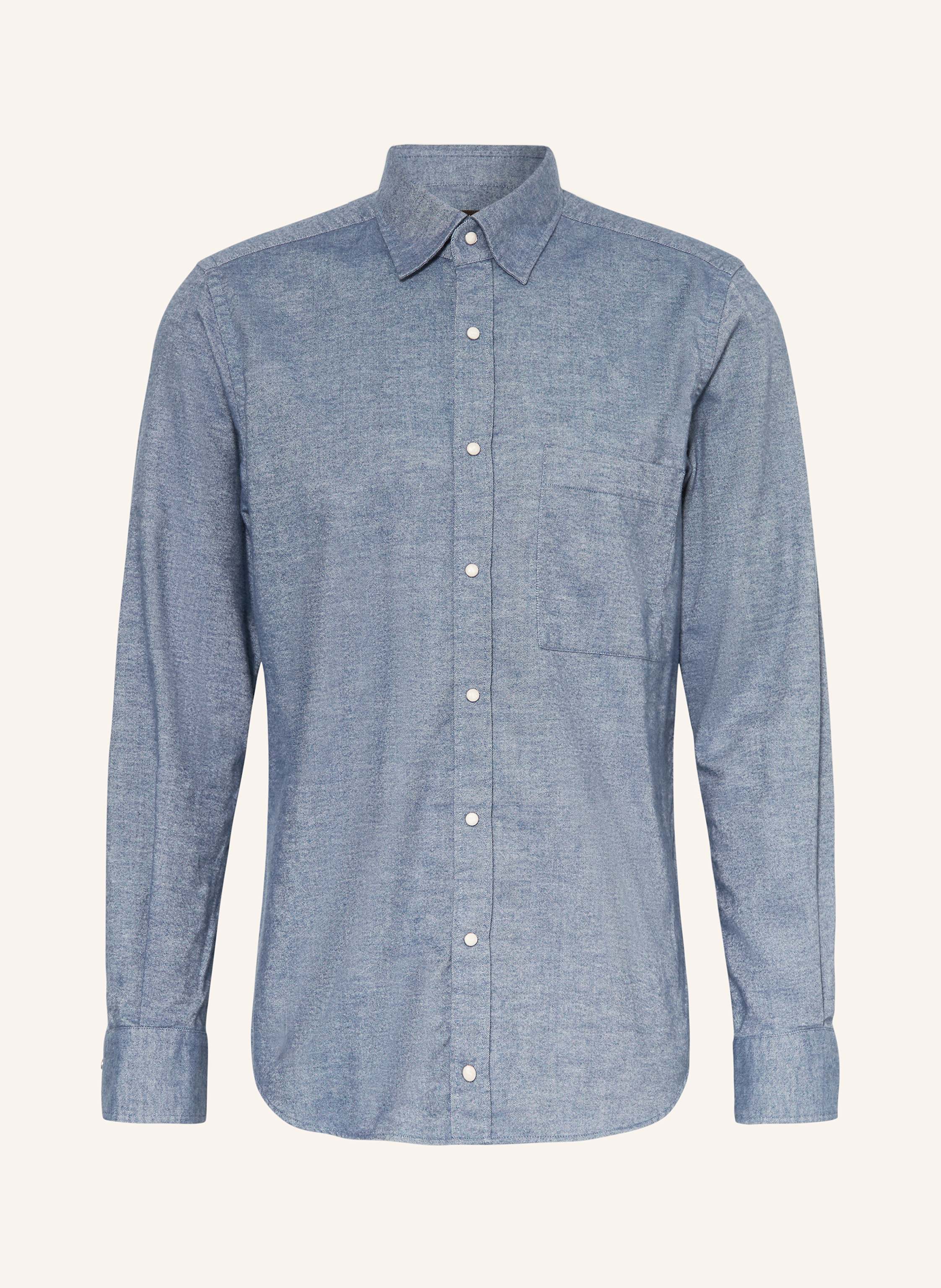 Windsor Windsor. Flanellhemd Livo Slim Fit blau in BLAU