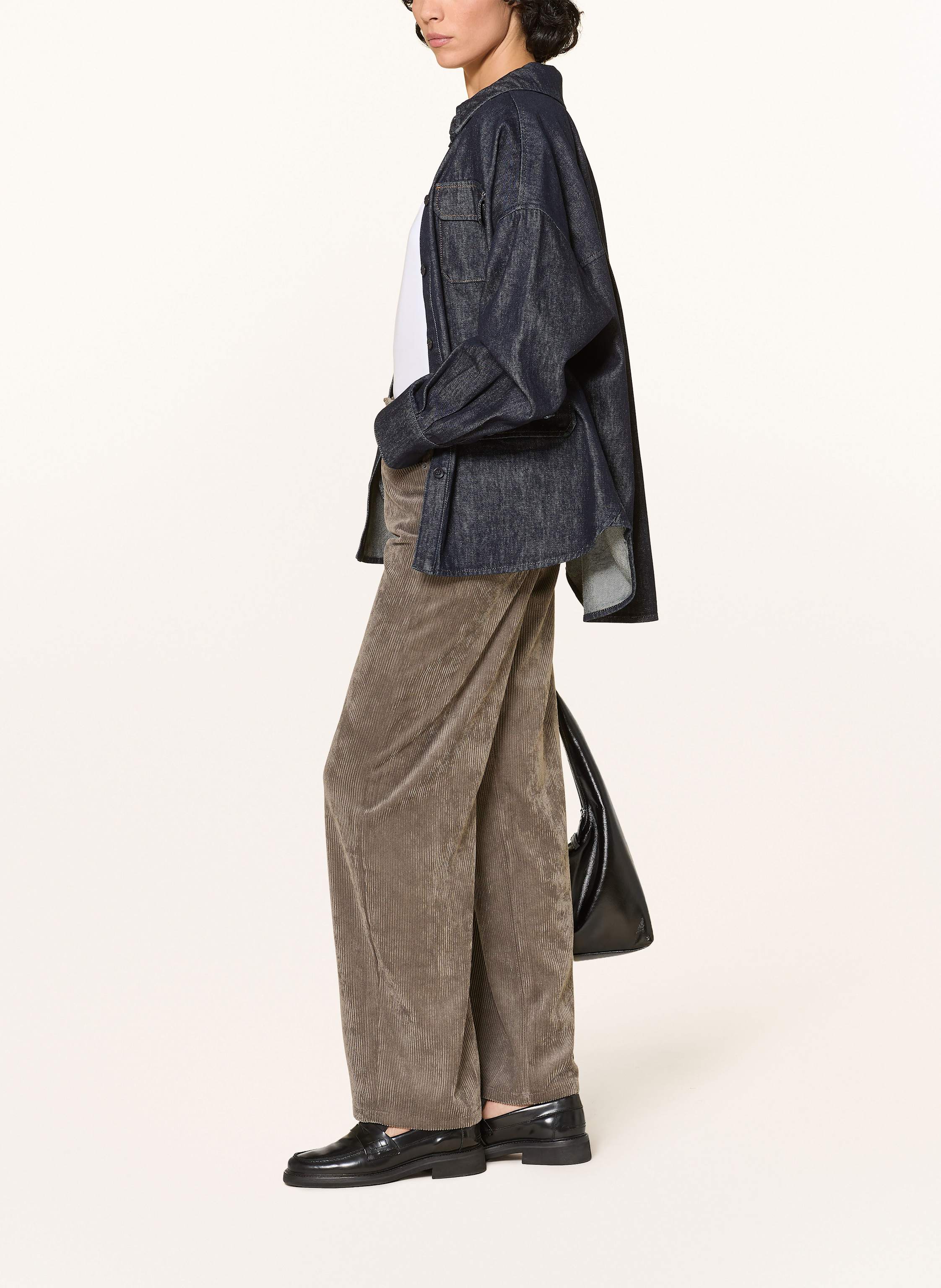 Thumbnail - Drykorn Marlenehose Medley Aus Cord gruen