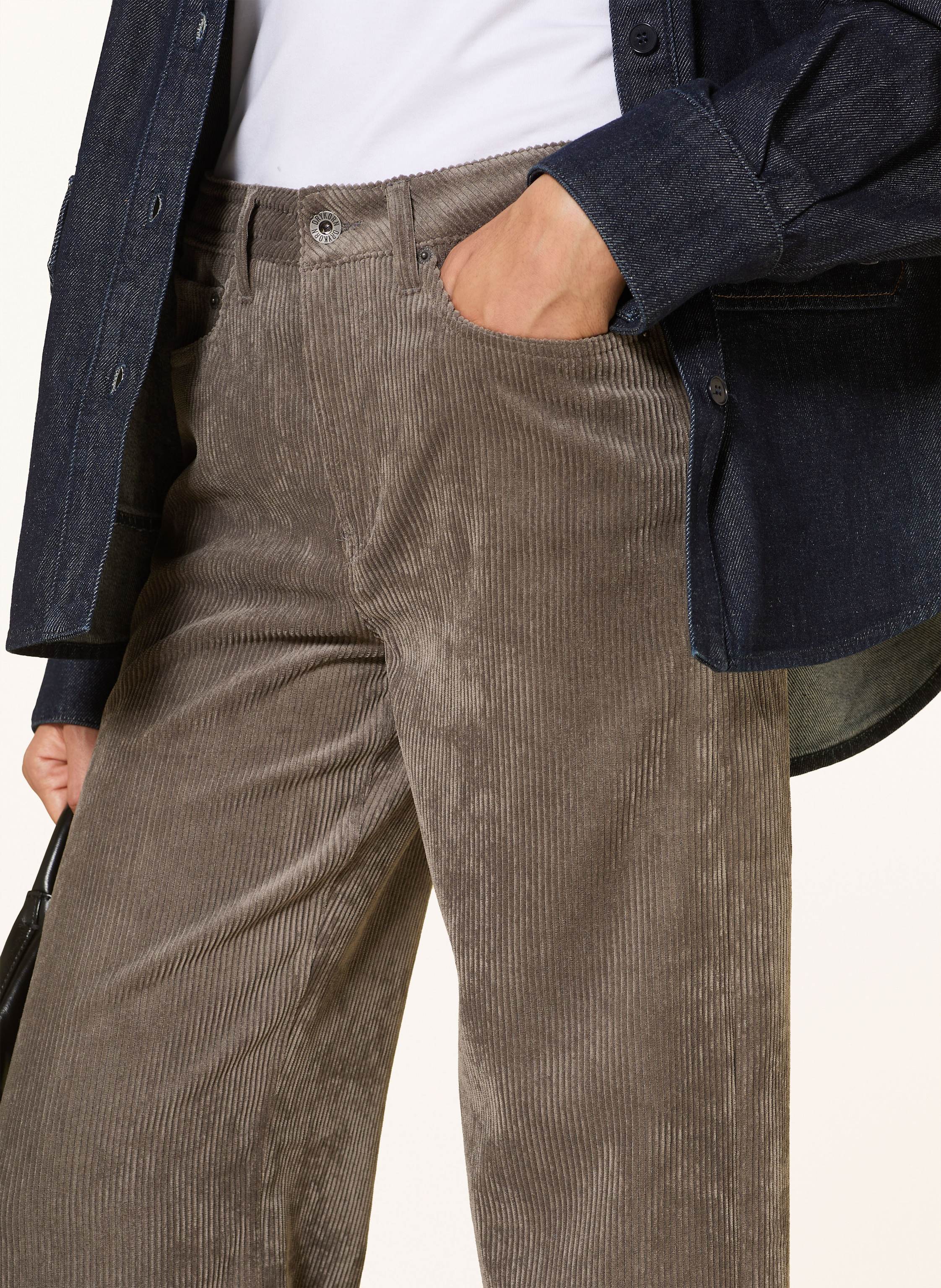 Thumbnail - Drykorn Marlenehose Medley Aus Cord gruen