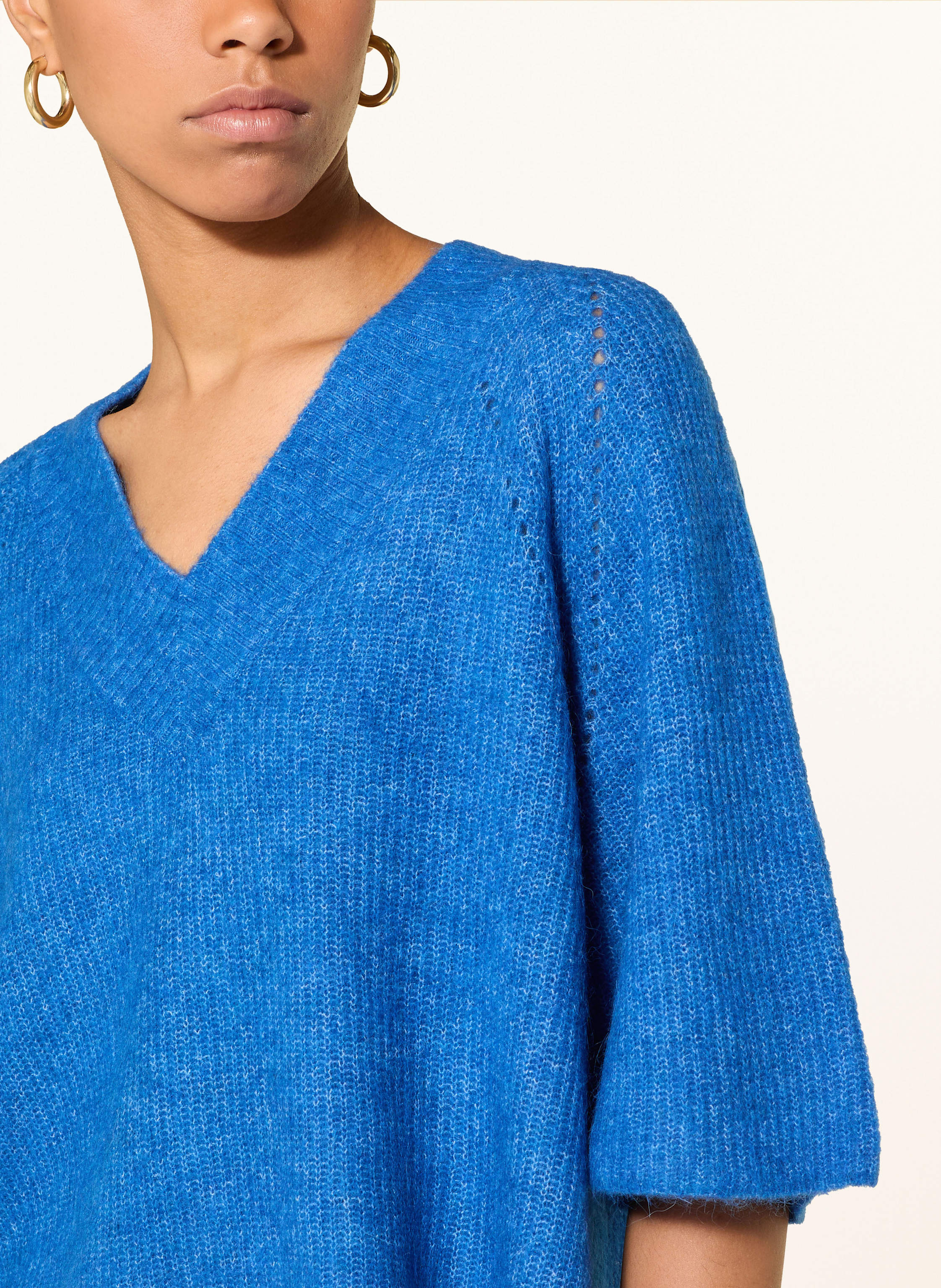 Thumbnail - Mos Mosh Strickshirt Mmtaci Mit Alpaka blau