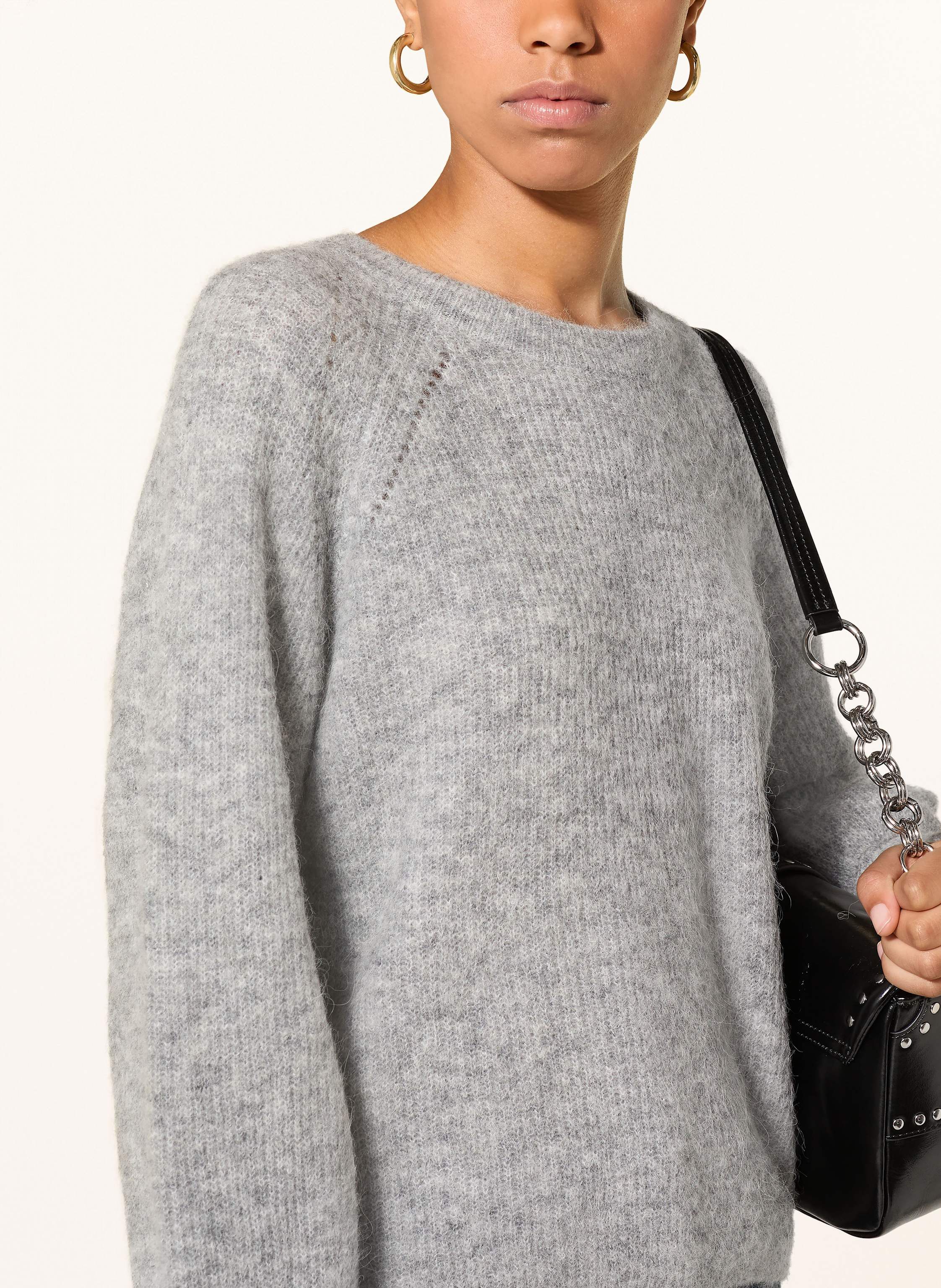 Thumbnail - Mos Mosh Pullover Mit Alpaka grau