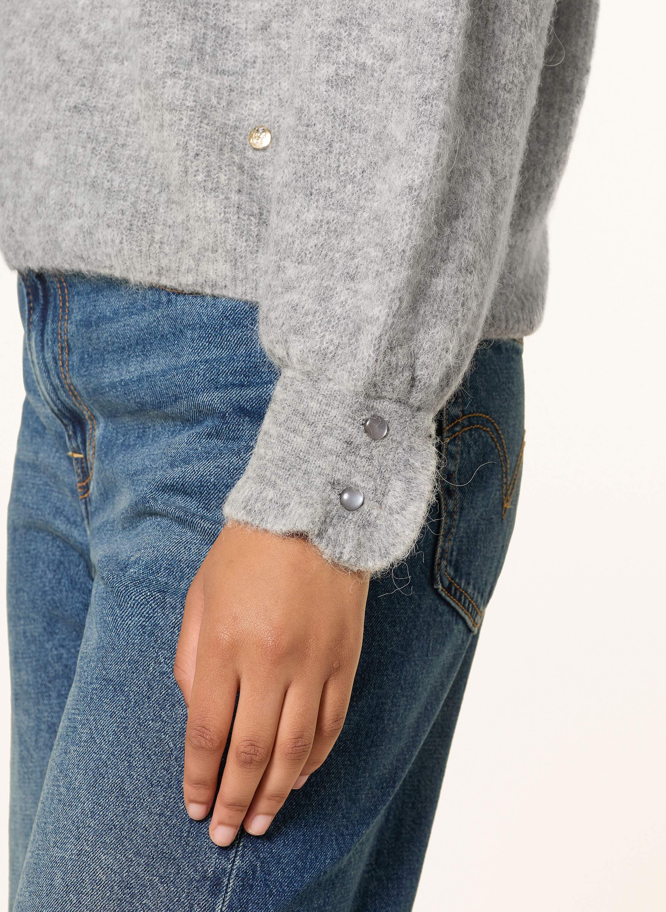 Thumbnail - Mos Mosh Pullover Mit Alpaka grau