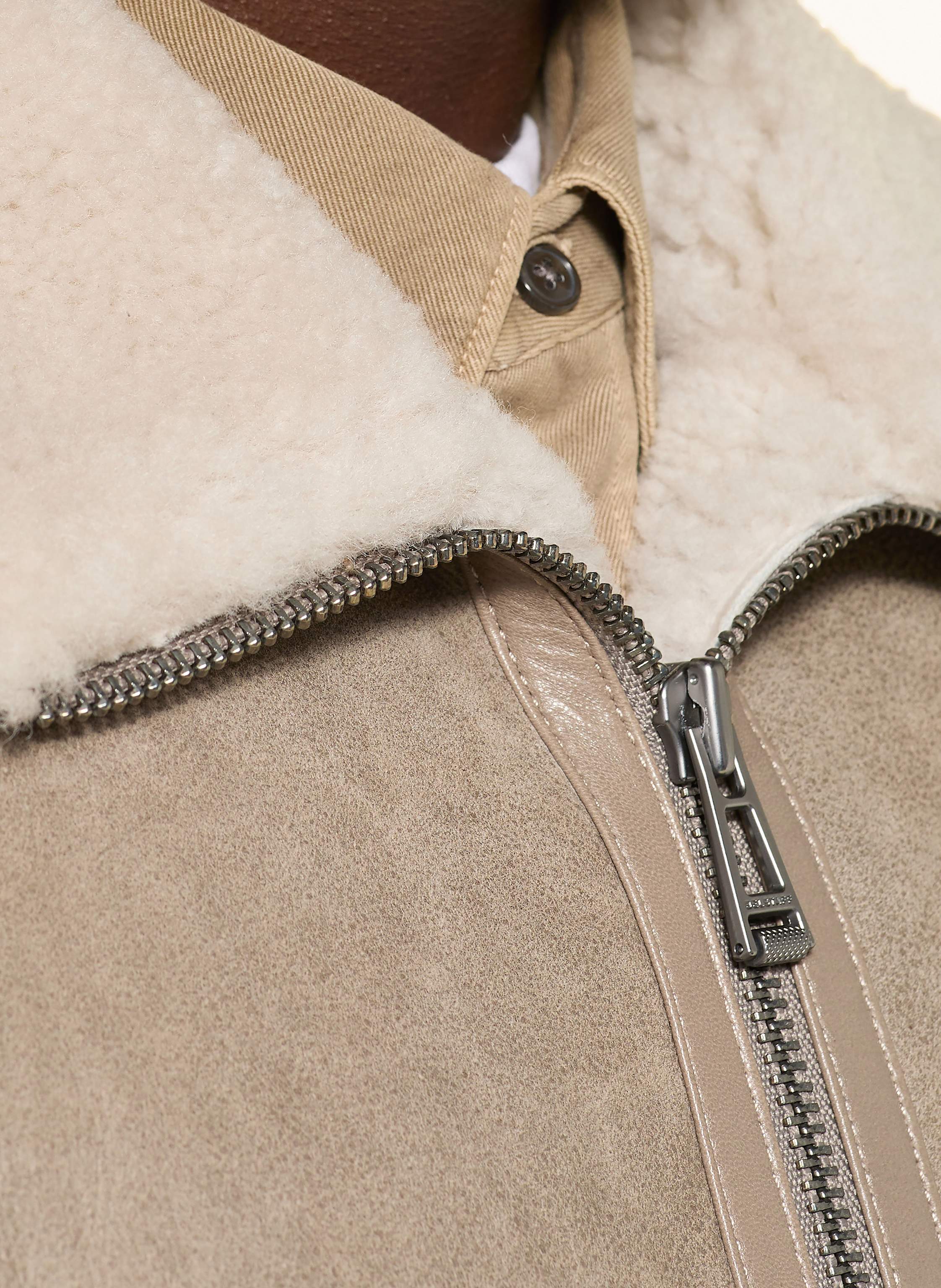 Thumbnail - Belstaff Lederjacke Trace beige