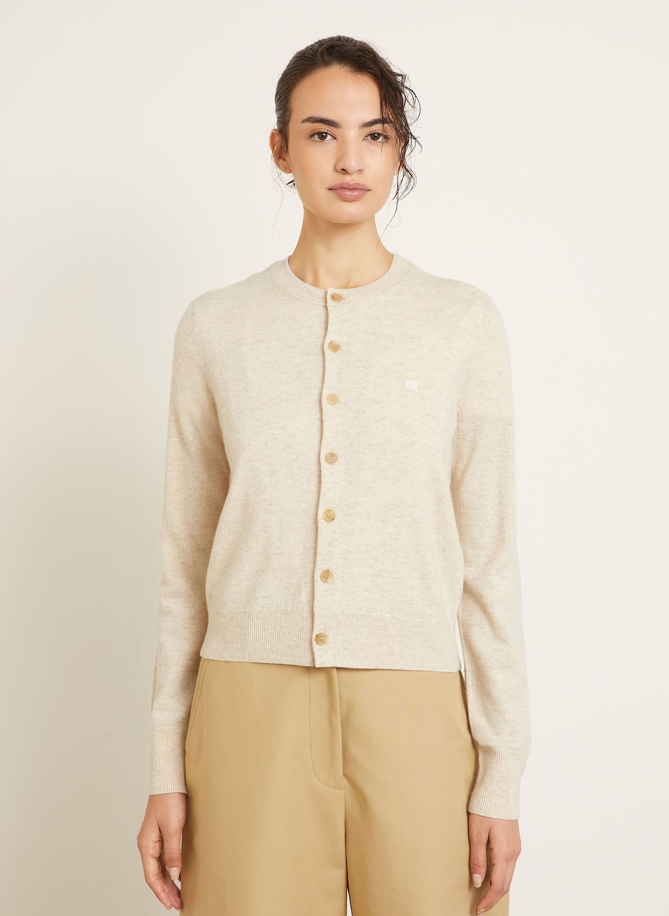 Thumbnail - Acne Studios Strickjacke beige