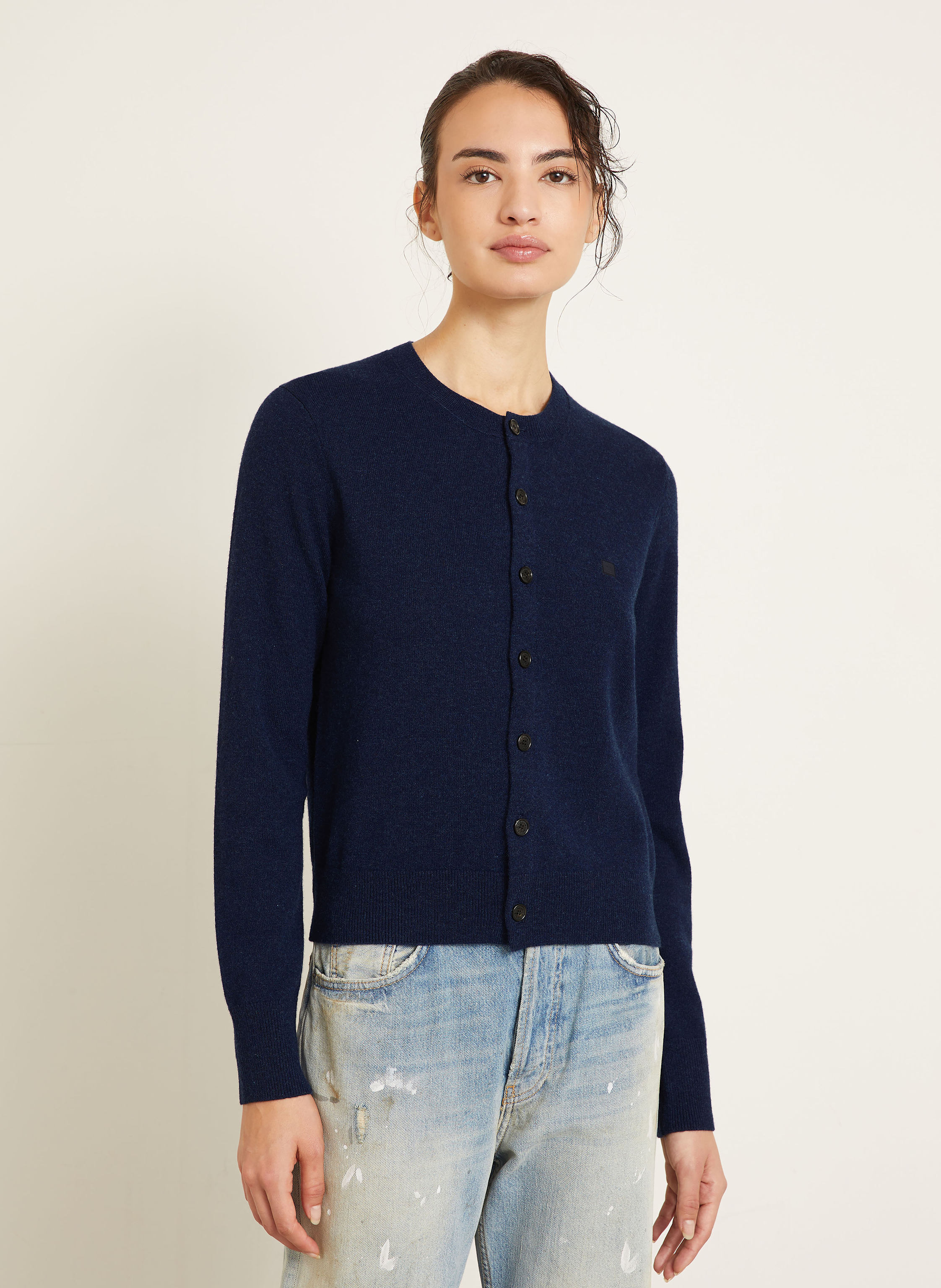 Thumbnail - Acne Studios Strickjacke blau