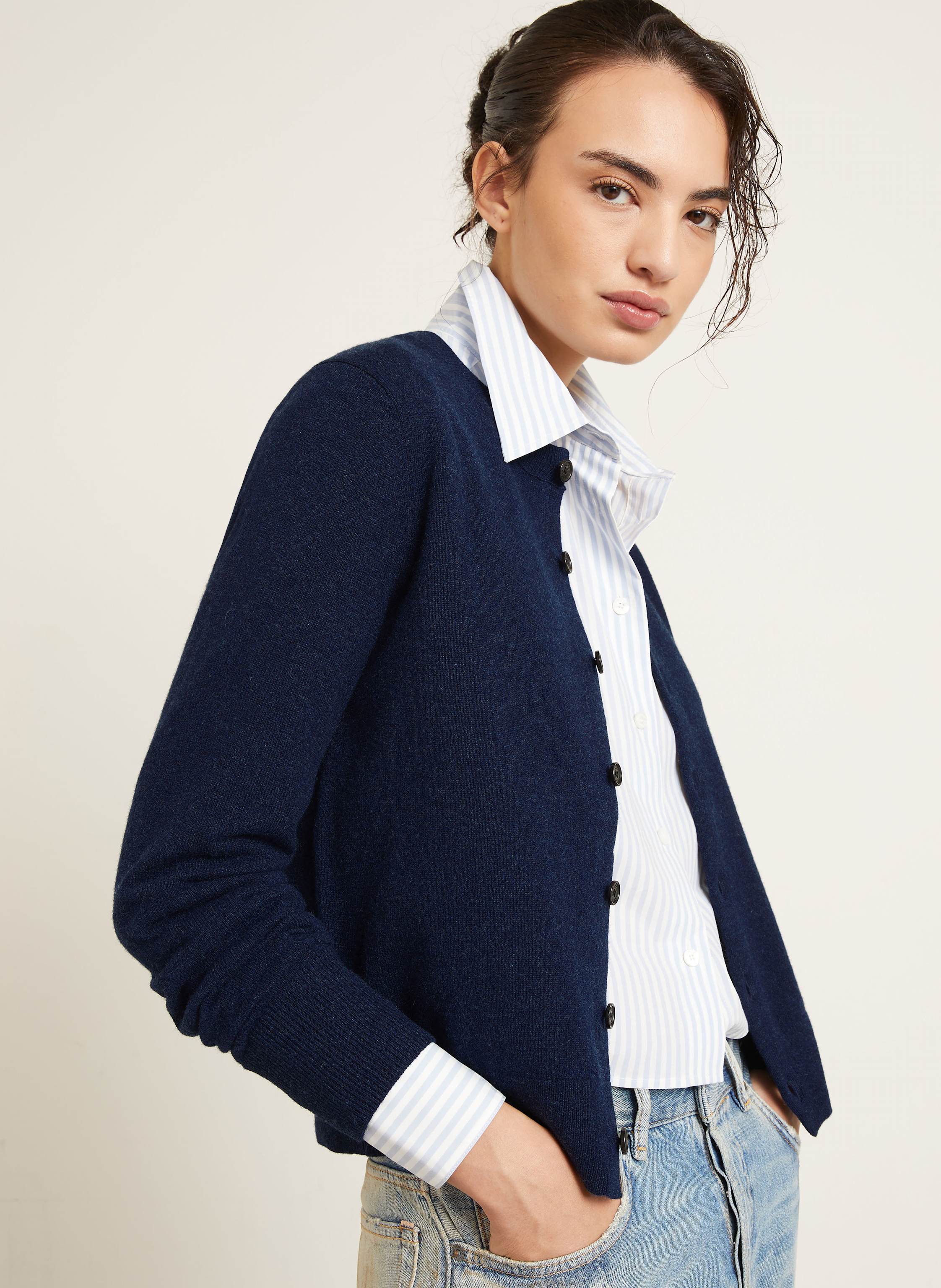 Thumbnail - Acne Studios Strickjacke blau