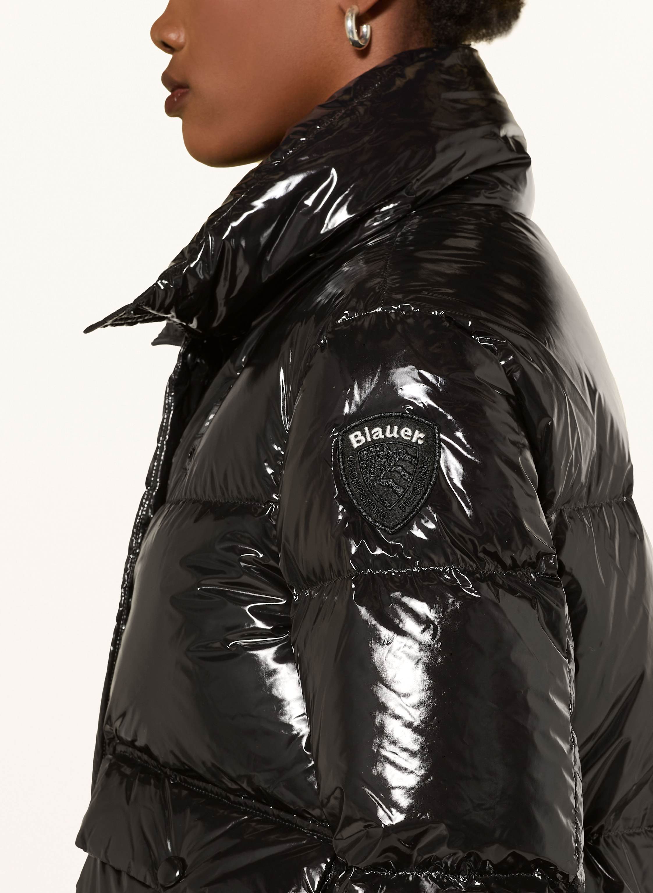 Thumbnail - Blauer Daunenjacke Clare schwarz