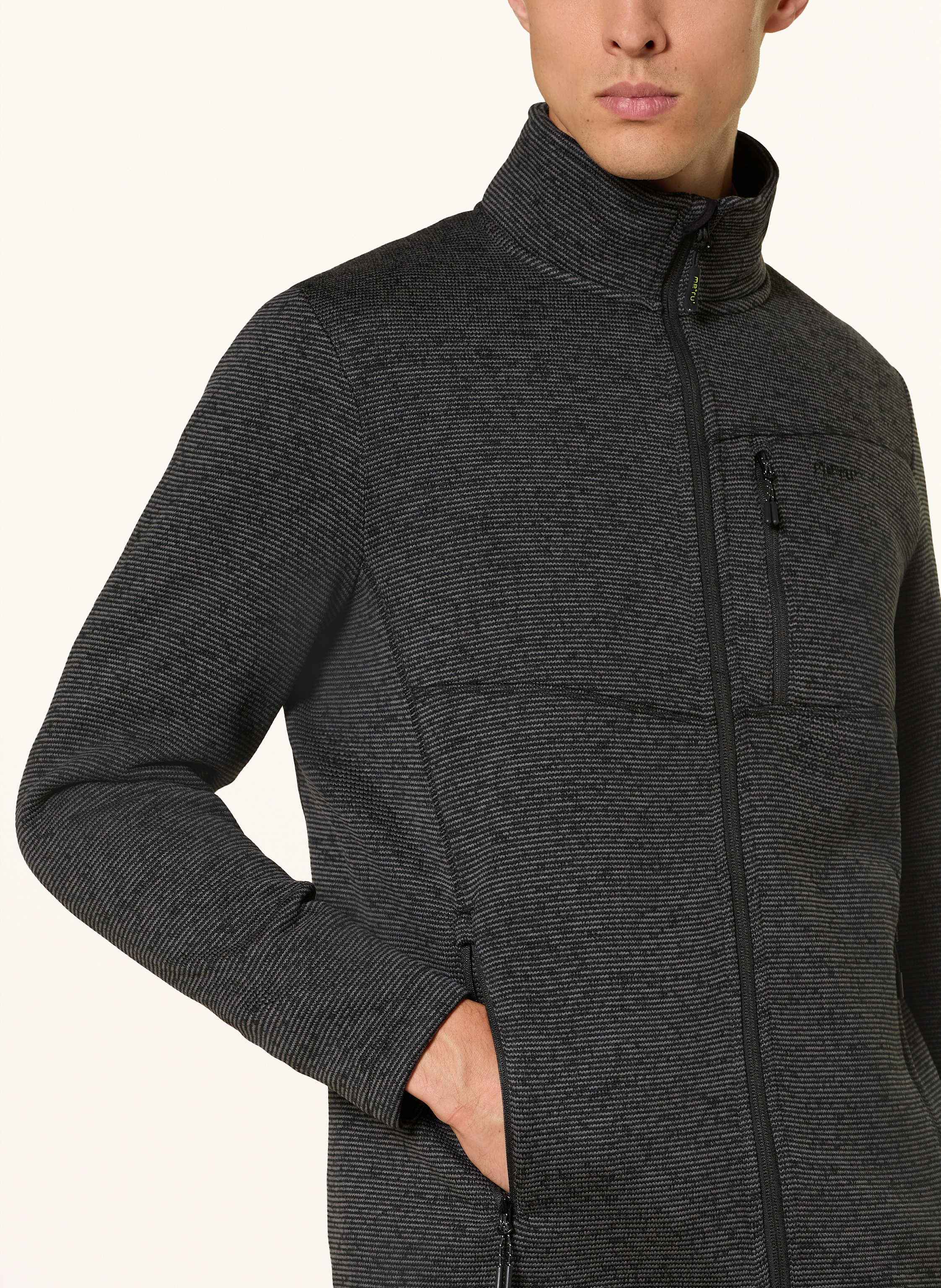 Thumbnail - Me°Ru' Fleecejacke Bergen schwarz