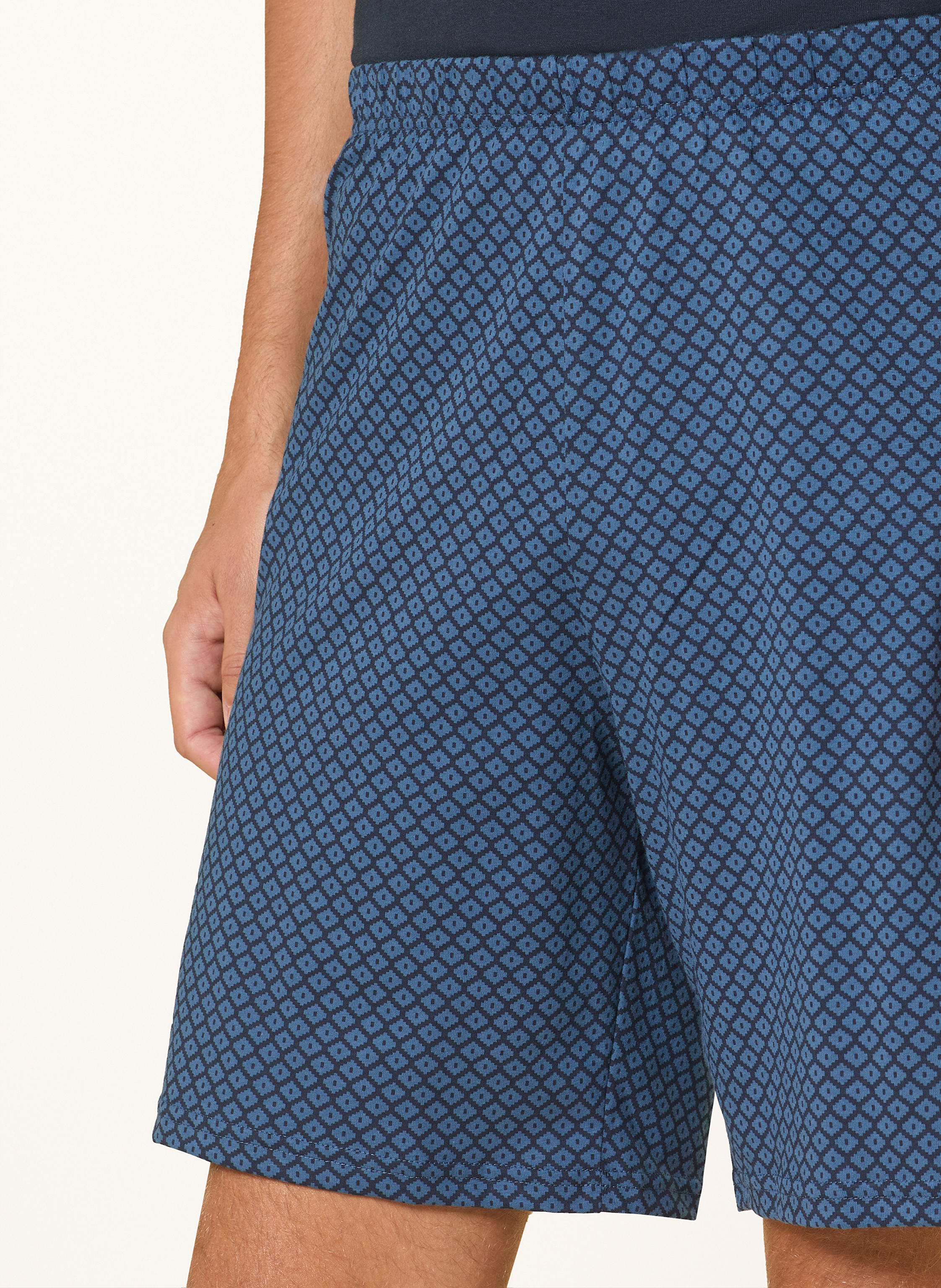 Thumbnail - Schiesser Shorty-Schlafanzug Comfort Essentials blau