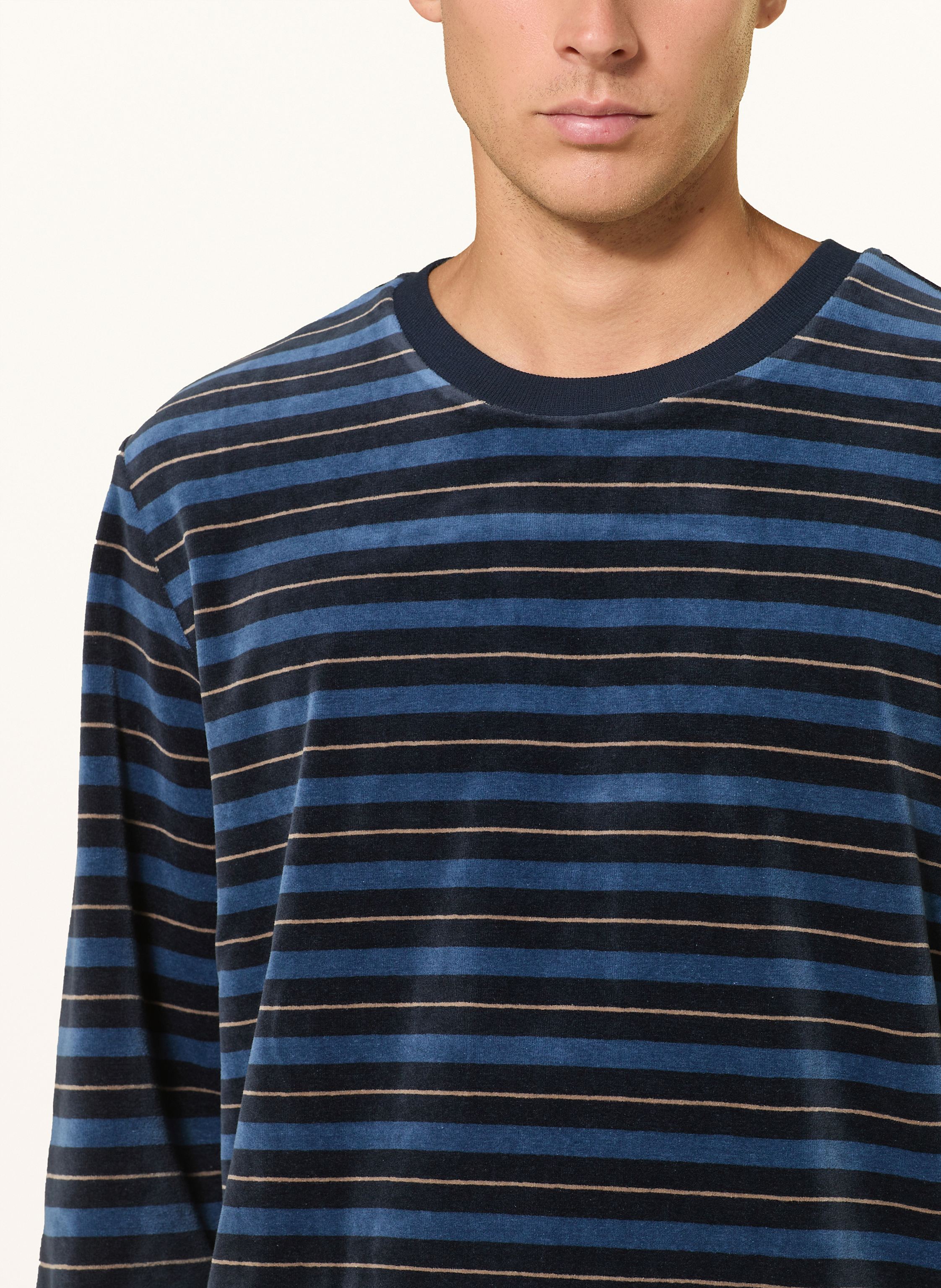 Thumbnail - Schiesser Schlafanzug Casual Nightwear Aus Nicki blau