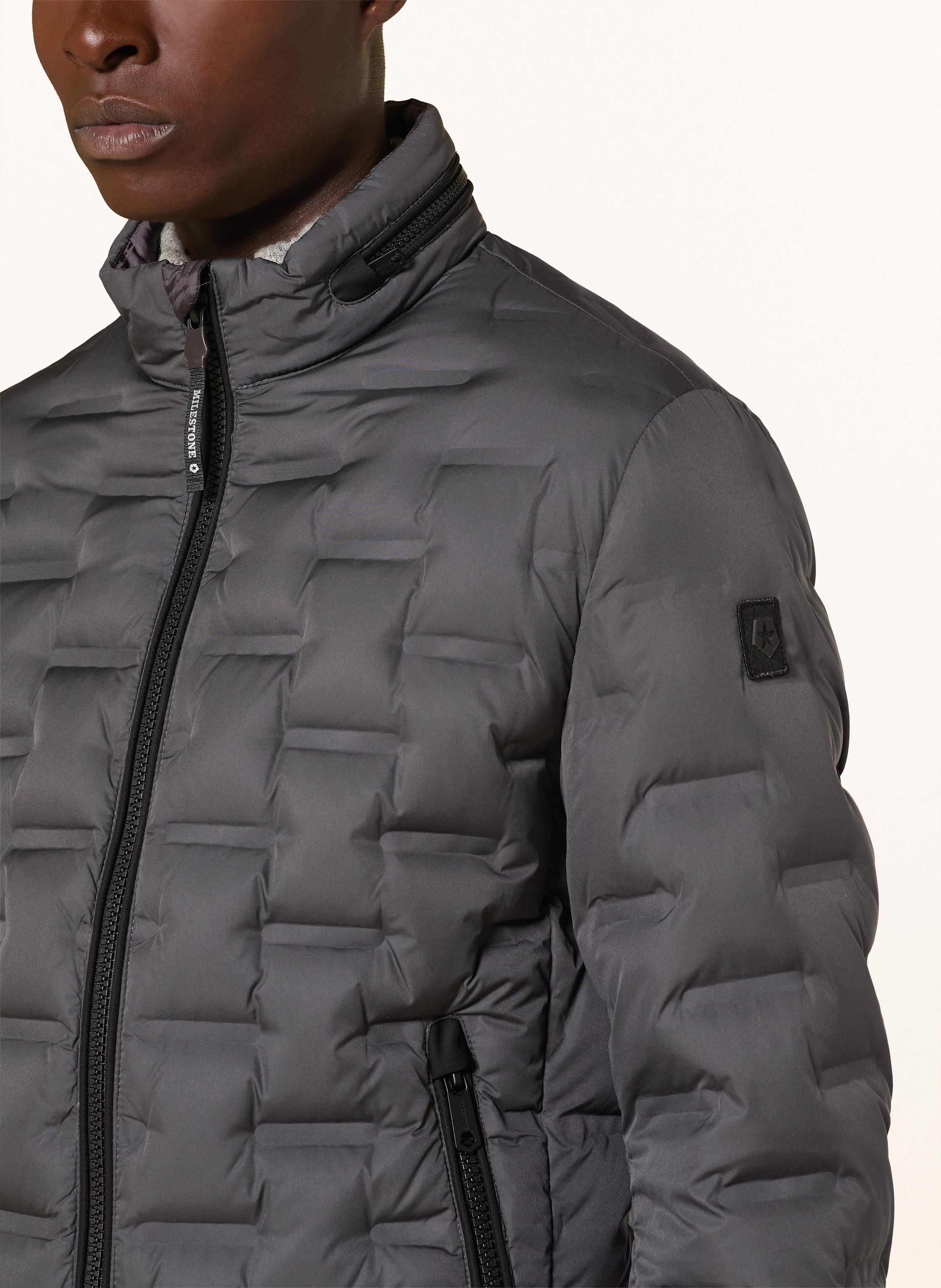 Thumbnail - Milestone Lightweight-Daunenjacke Mssalvio grau