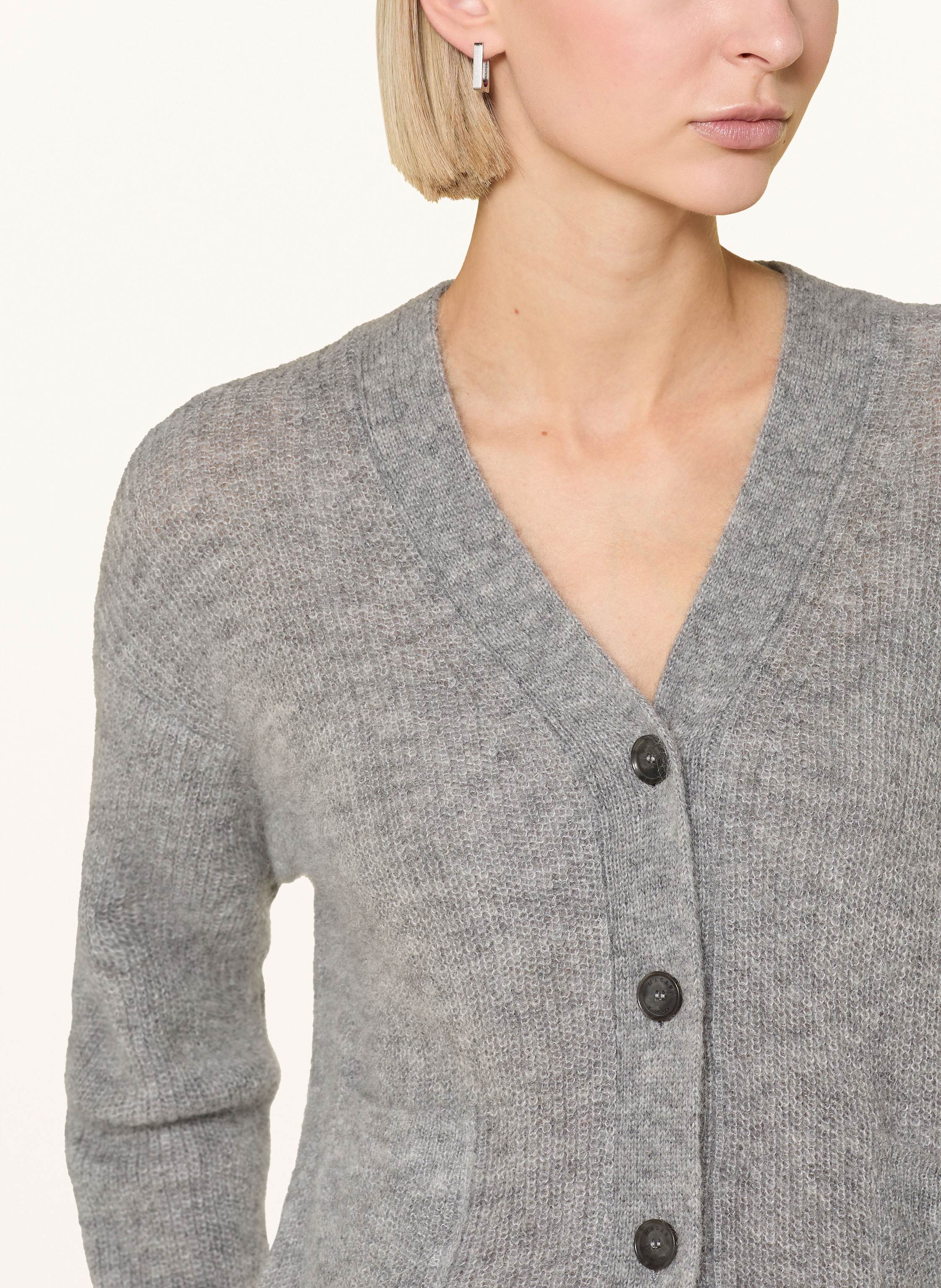 Thumbnail - Maerz Muenchen Strickjacke Mit Alpaka grau